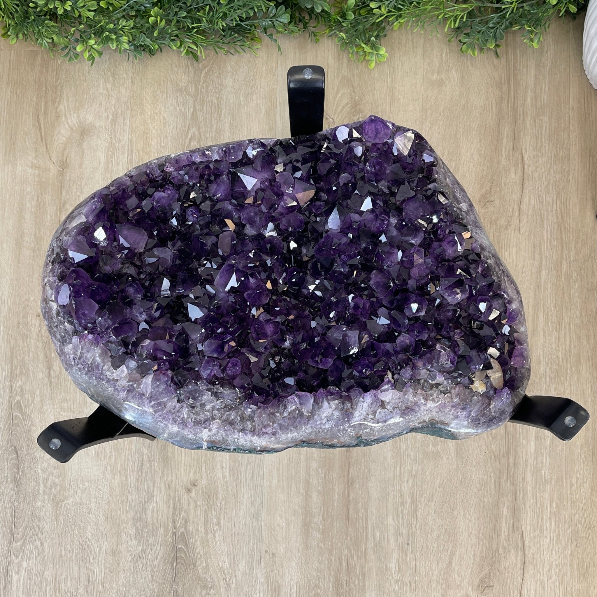 Extra Plus Quality Brazilian Amethyst Coffee Table, 144.6 lbs & 17.75" tall #1385-0035 by Brazil Gems - Brazil GemsBrazil GemsExtra Plus Quality Brazilian Amethyst Coffee Table, 144.6 lbs & 17.75" tall #1385-0035 by Brazil GemsTables: Coffee1385-0035