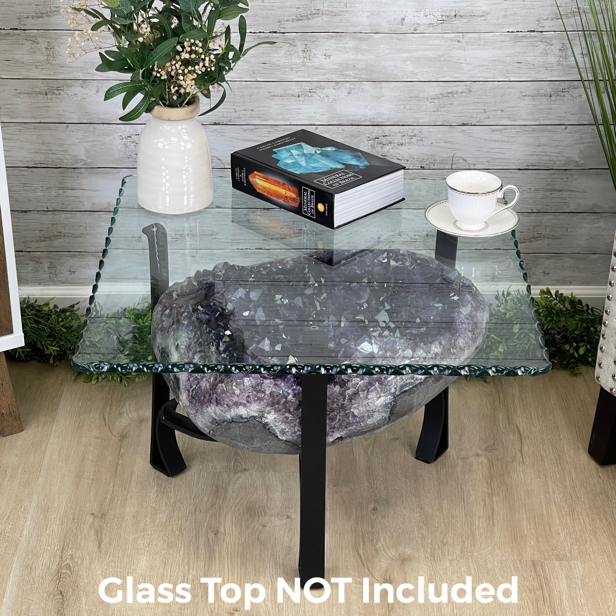 Extra Plus Quality Brazilian Amethyst Coffee Table, 144.6 lbs & 17.75" tall #1385-0035 by Brazil Gems - Brazil GemsBrazil GemsExtra Plus Quality Brazilian Amethyst Coffee Table, 144.6 lbs & 17.75" tall #1385-0035 by Brazil GemsTables: Coffee1385-0035