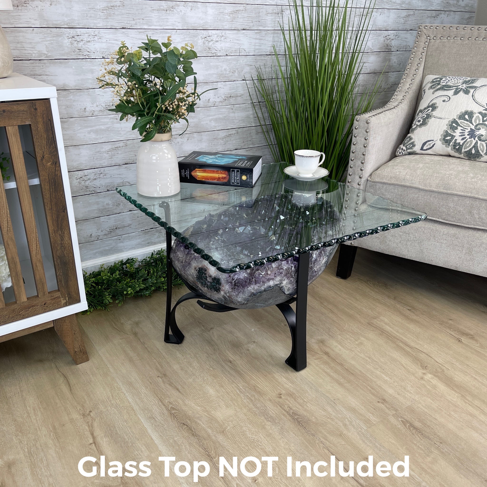 Extra Plus Quality Brazilian Amethyst Coffee Table, 144.6 lbs & 17.75" tall #1385-0035 by Brazil Gems - Brazil GemsBrazil GemsExtra Plus Quality Brazilian Amethyst Coffee Table, 144.6 lbs & 17.75" tall #1385-0035 by Brazil GemsTables: Coffee1385-0035