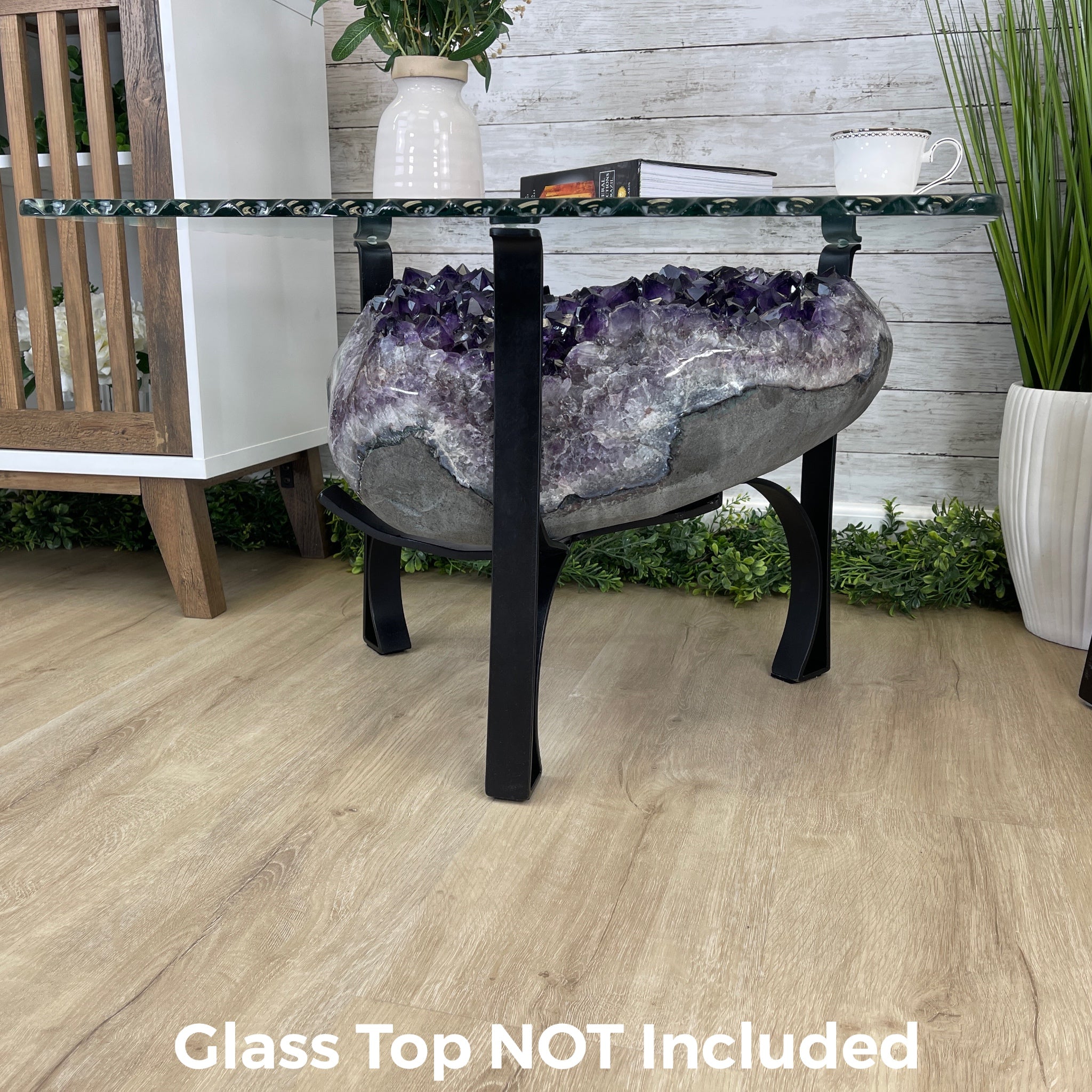 Extra Plus Quality Brazilian Amethyst Coffee Table, 144.6 lbs & 17.75" tall #1385-0035 by Brazil Gems - Brazil GemsBrazil GemsExtra Plus Quality Brazilian Amethyst Coffee Table, 144.6 lbs & 17.75" tall #1385-0035 by Brazil GemsTables: Coffee1385-0035