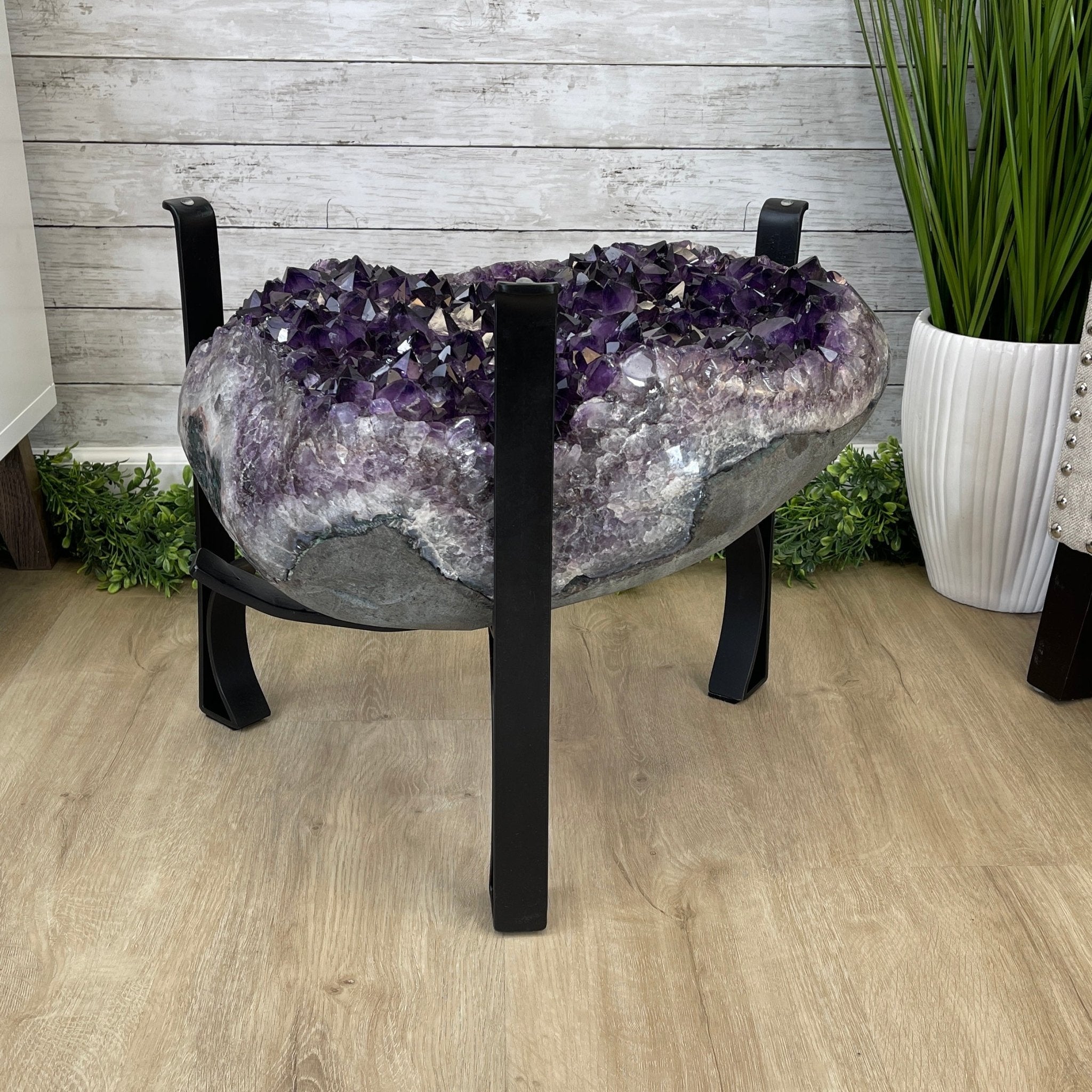 Extra Plus Quality Brazilian Amethyst Coffee Table, 144.6 lbs & 17.75" tall #1385-0035 by Brazil Gems - Brazil GemsBrazil GemsExtra Plus Quality Brazilian Amethyst Coffee Table, 144.6 lbs & 17.75" tall #1385-0035 by Brazil GemsTables: Coffee1385-0035