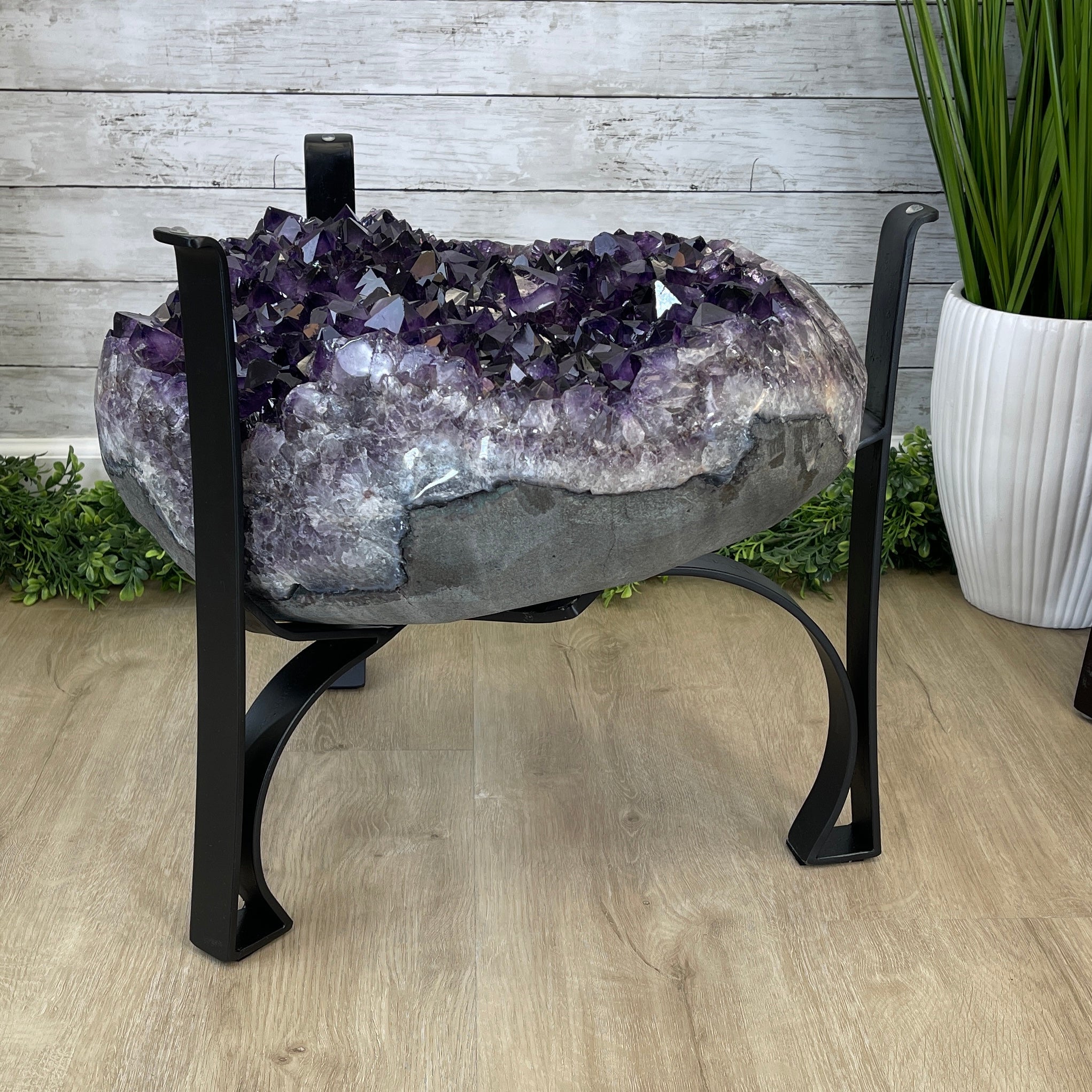 Extra Plus Quality Brazilian Amethyst Coffee Table, 144.6 lbs & 17.75" tall #1385-0035 by Brazil Gems - Brazil GemsBrazil GemsExtra Plus Quality Brazilian Amethyst Coffee Table, 144.6 lbs & 17.75" tall #1385-0035 by Brazil GemsTables: Coffee1385-0035