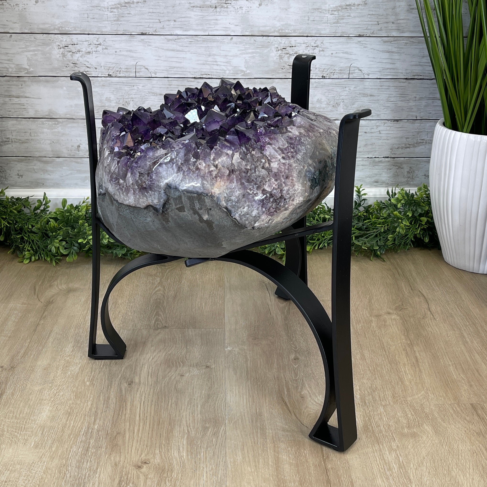 Extra Plus Quality Brazilian Amethyst Coffee Table, 144.6 lbs & 17.75" tall #1385-0035 by Brazil Gems - Brazil GemsBrazil GemsExtra Plus Quality Brazilian Amethyst Coffee Table, 144.6 lbs & 17.75" tall #1385-0035 by Brazil GemsTables: Coffee1385-0035