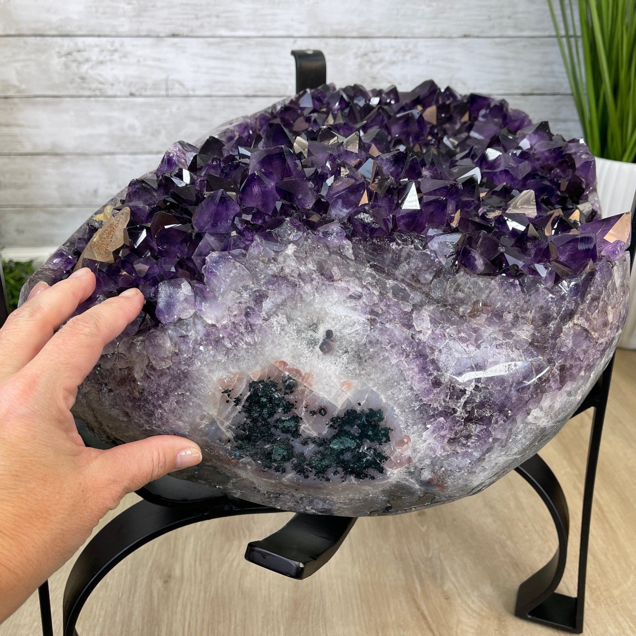 Extra Plus Quality Brazilian Amethyst Coffee Table, 144.6 lbs & 17.75" tall #1385-0035 by Brazil Gems - Brazil GemsBrazil GemsExtra Plus Quality Brazilian Amethyst Coffee Table, 144.6 lbs & 17.75" tall #1385-0035 by Brazil GemsTables: Coffee1385-0035