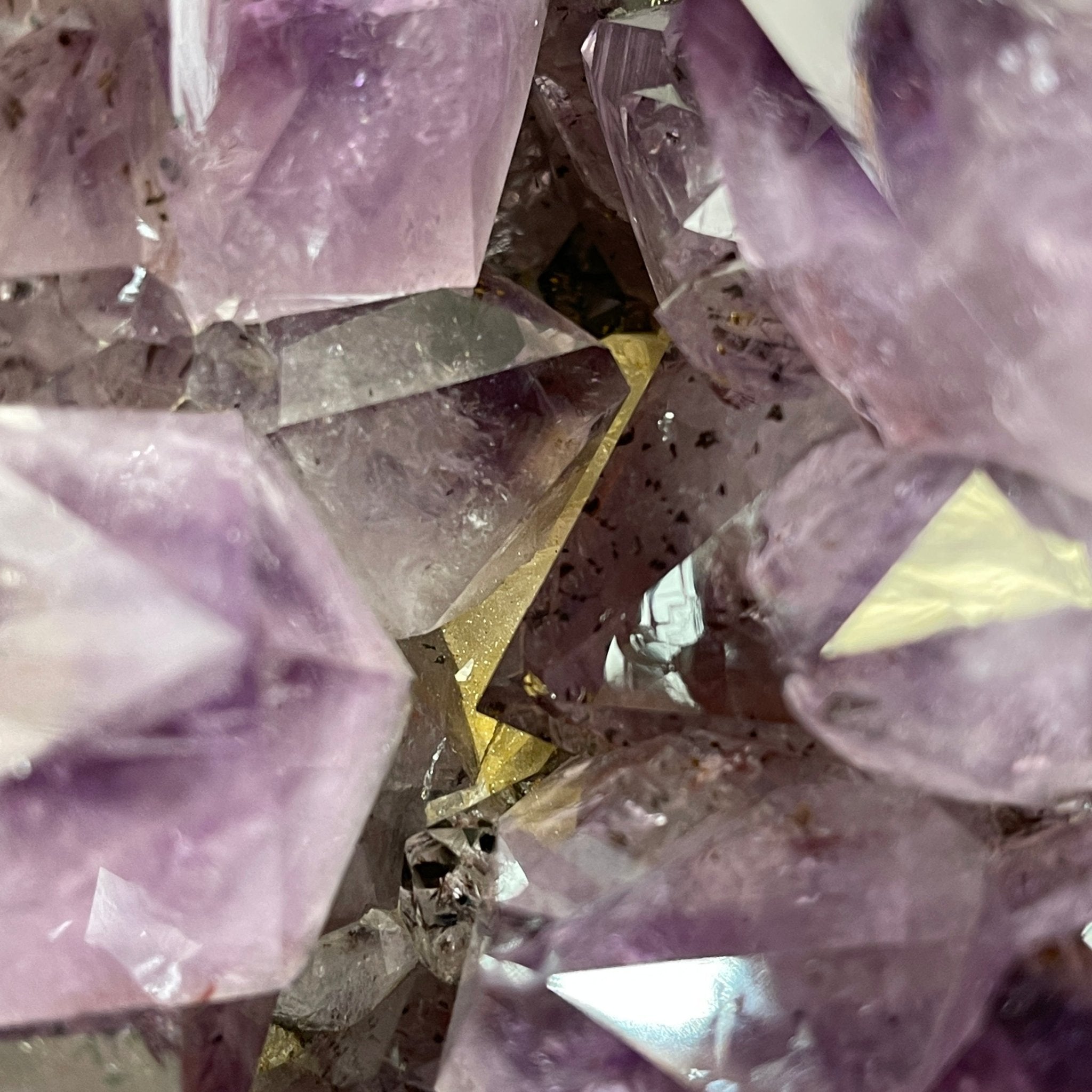 Extra Plus Quality Brazilian Amethyst Coffee Table, 168.3 lbs & 16.25" tall #1385-0086 by Brazil Gems - Brazil GemsBrazil GemsExtra Plus Quality Brazilian Amethyst Coffee Table, 168.3 lbs & 16.25" tall #1385-0086 by Brazil GemsTables: Coffee1385-0086