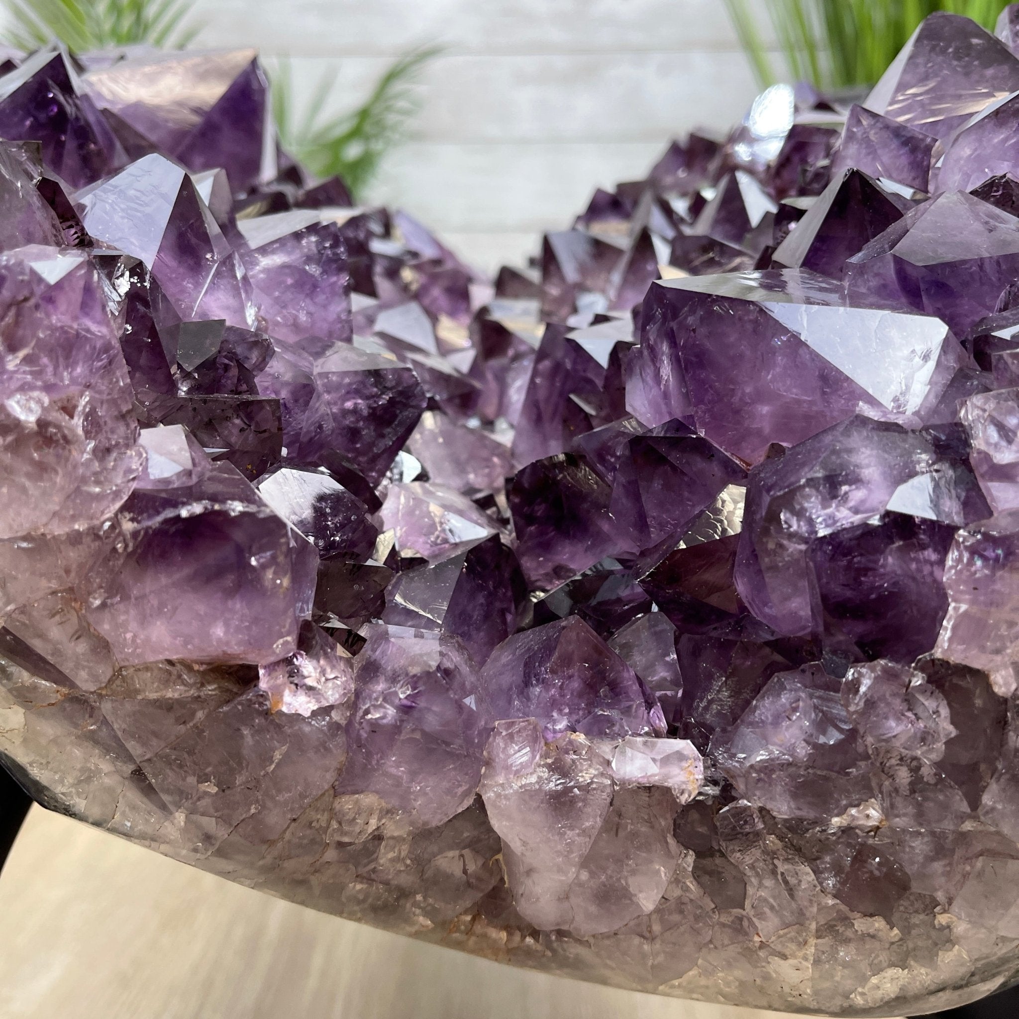 Extra Plus Quality Brazilian Amethyst Coffee Table, 168.3 lbs & 16.25" tall #1385-0086 by Brazil Gems - Brazil GemsBrazil GemsExtra Plus Quality Brazilian Amethyst Coffee Table, 168.3 lbs & 16.25" tall #1385-0086 by Brazil GemsTables: Coffee1385-0086