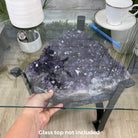Extra Plus Quality Brazilian Amethyst Coffee Table, 68.6 lbs & 16.25" tall #1385-0083 by Brazil Gems - Brazil GemsBrazil GemsExtra Plus Quality Brazilian Amethyst Coffee Table, 68.6 lbs & 16.25" tall #1385-0083 by Brazil GemsTables: Coffee1385-0083