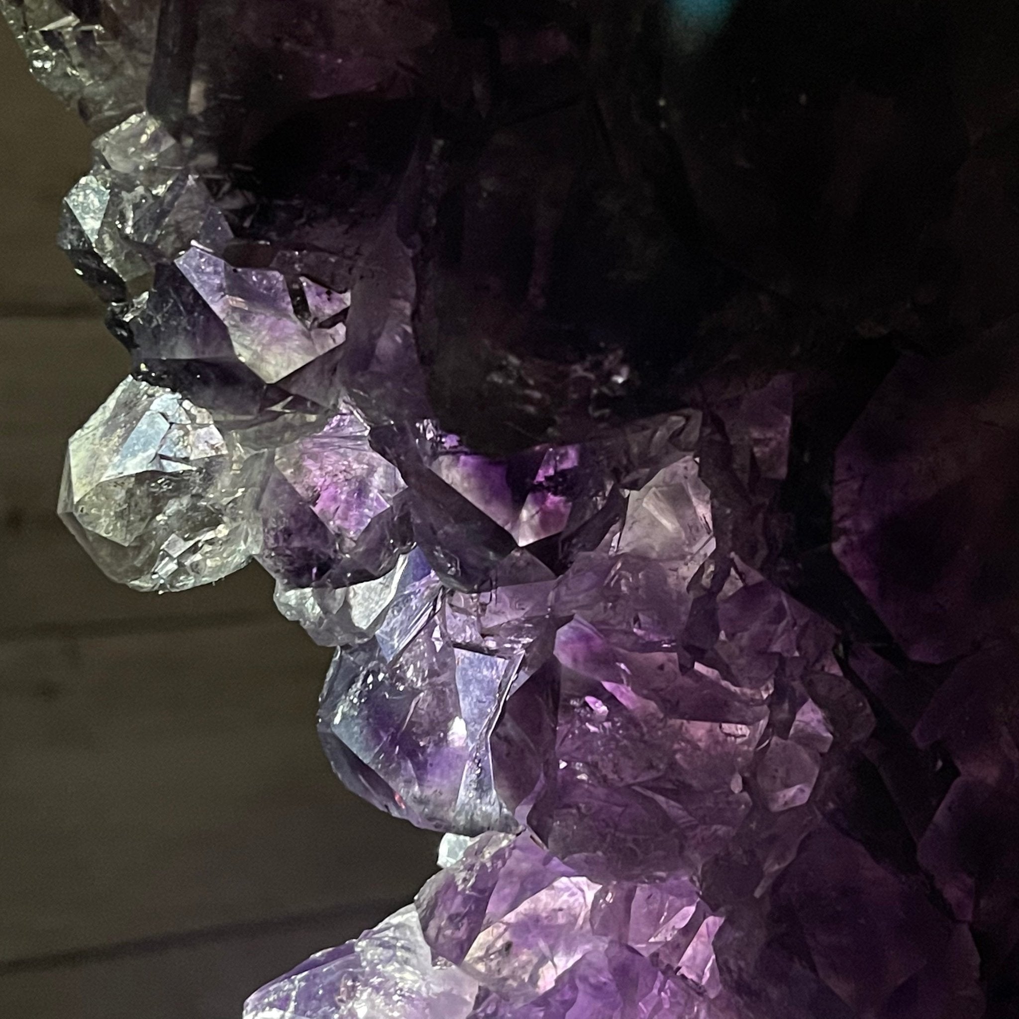 Extra Plus Quality Brazilian Amethyst Crystal Portal on a Tall Rotating Stand, 81.6 lbs & 69.5" tall Model #5604-0099 by Brazil Gems - Brazil GemsBrazil GemsExtra Plus Quality Brazilian Amethyst Crystal Portal on a Tall Rotating Stand, 81.6 lbs & 69.5" tall Model #5604-0099 by Brazil GemsPortals on Rotating Bases5604-0099