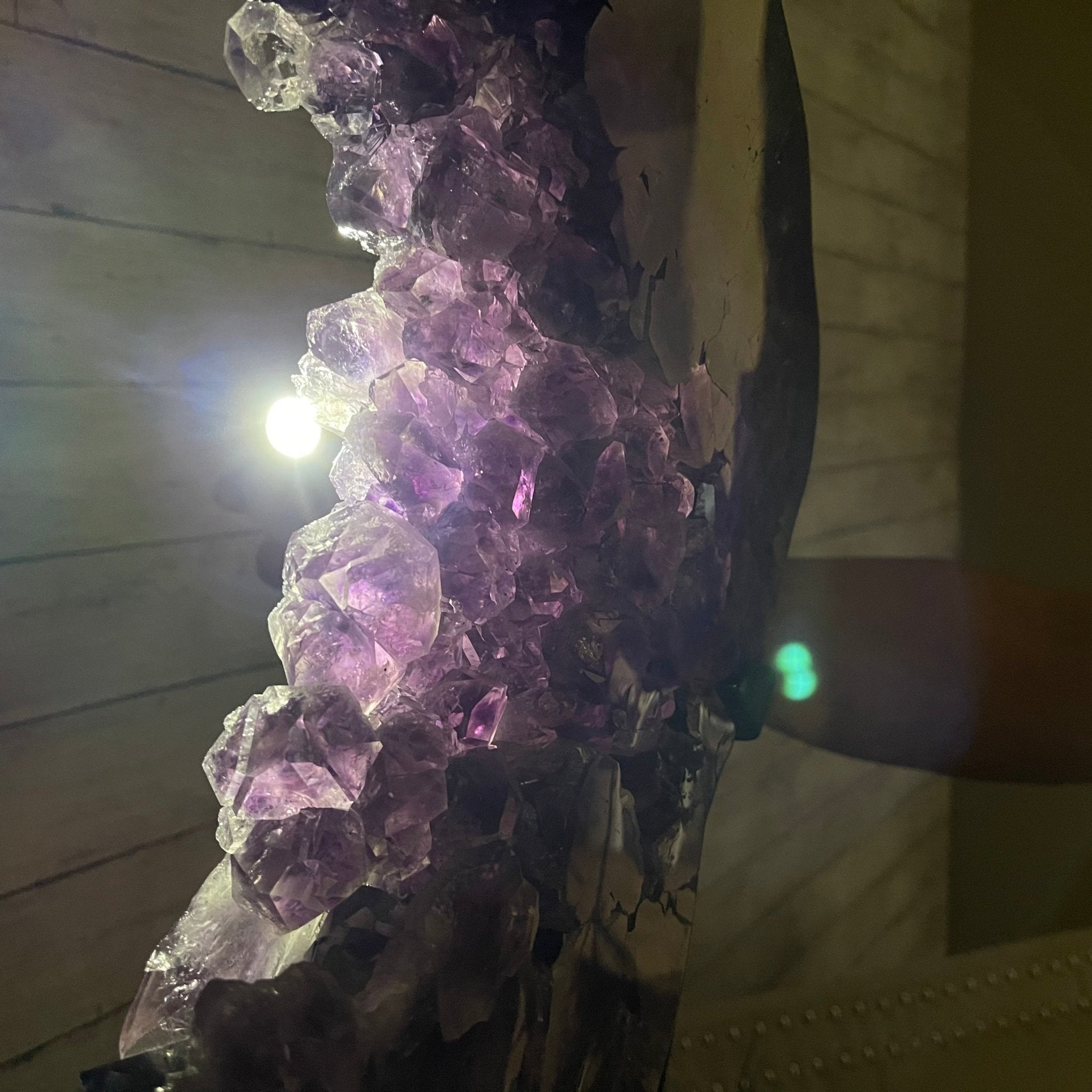 Extra Plus Quality Brazilian Amethyst Crystal Portal on a Tall Rotating Stand, 81.6 lbs & 69.5" tall Model #5604-0099 by Brazil Gems - Brazil GemsBrazil GemsExtra Plus Quality Brazilian Amethyst Crystal Portal on a Tall Rotating Stand, 81.6 lbs & 69.5" tall Model #5604-0099 by Brazil GemsPortals on Rotating Bases5604-0099
