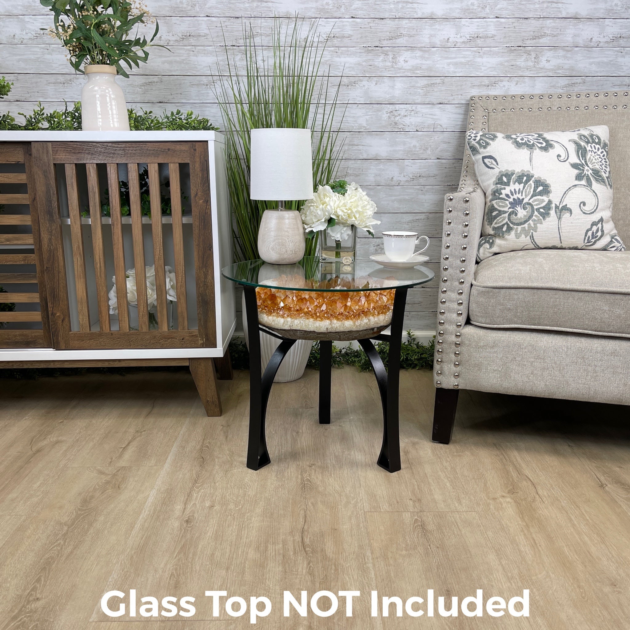 Extra Plus Quality Brazilian Citrine Geode Coffee Table, 53.3 lbs, 17.8" tall on metal base #1386-0017 by Brazil Gems - Brazil GemsBrazil GemsExtra Plus Quality Brazilian Citrine Geode Coffee Table, 53.3 lbs, 17.8" tall on metal base #1386-0017 by Brazil GemsTables: Coffee1386-0017