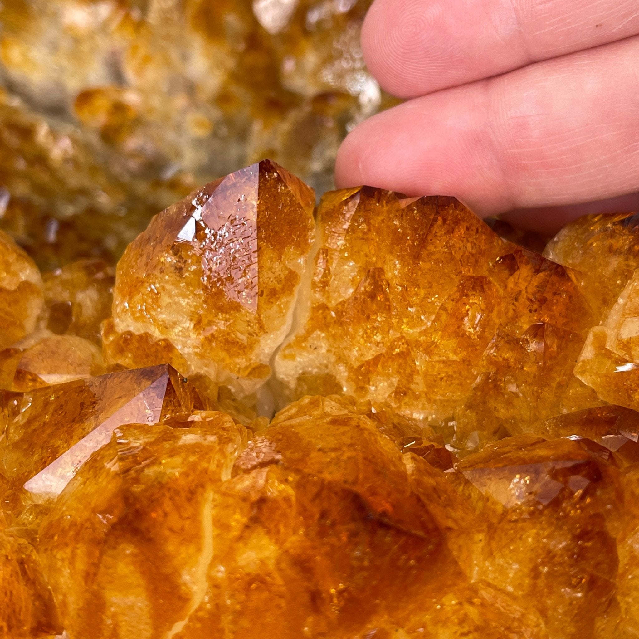 Extra Plus Quality Brazilian Citrine Geode Coffee Table, 53.3 lbs, 17.8" tall on metal base #1386-0017 by Brazil Gems - Brazil GemsBrazil GemsExtra Plus Quality Brazilian Citrine Geode Coffee Table, 53.3 lbs, 17.8" tall on metal base #1386-0017 by Brazil GemsTables: Coffee1386-0017