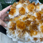 Extra Plus Quality Brazilian Citrine Geode Side Table, 46.1 lbs, 24" tall on a metal base #1392-0008 by Brazil Gems - Brazil GemsBrazil GemsExtra Plus Quality Brazilian Citrine Geode Side Table, 46.1 lbs, 24" tall on a metal base #1392-0008 by Brazil GemsTables: Side1392-0008