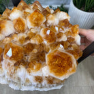 Extra Plus Quality Brazilian Citrine Geode Side Table, 46.1 lbs, 24" tall on a metal base #1392-0008 by Brazil Gems - Brazil GemsBrazil GemsExtra Plus Quality Brazilian Citrine Geode Side Table, 46.1 lbs, 24" tall on a metal base #1392-0008 by Brazil GemsTables: Side1392-0008