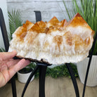 Extra Plus Quality Brazilian Citrine Geode Side Table, 46.1 lbs, 24" tall on a metal base #1392-0008 by Brazil Gems - Brazil GemsBrazil GemsExtra Plus Quality Brazilian Citrine Geode Side Table, 46.1 lbs, 24" tall on a metal base #1392-0008 by Brazil GemsTables: Side1392-0008