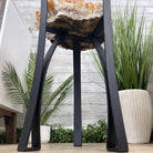 Extra Plus Quality Brazilian Citrine Geode Side Table, 46.1 lbs, 24" tall on a metal base #1392-0008 by Brazil Gems - Brazil GemsBrazil GemsExtra Plus Quality Brazilian Citrine Geode Side Table, 46.1 lbs, 24" tall on a metal base #1392-0008 by Brazil GemsTables: Side1392-0008