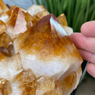 Extra Plus Quality Brazilian Citrine Geode Side Table, 46.1 lbs, 24" tall on a metal base #1392-0008 by Brazil Gems - Brazil GemsBrazil GemsExtra Plus Quality Brazilian Citrine Geode Side Table, 46.1 lbs, 24" tall on a metal base #1392-0008 by Brazil GemsTables: Side1392-0008