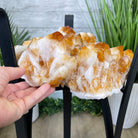Extra Plus Quality Brazilian Citrine Geode Side Table, 48.5 lbs, 24" tall on a metal base #1392-0010 by Brazil Gems - Brazil GemsBrazil GemsExtra Plus Quality Brazilian Citrine Geode Side Table, 48.5 lbs, 24" tall on a metal base #1392-0010 by Brazil GemsTables: Side1392-0010