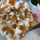 Extra Plus Quality Brazilian Citrine Geode Side Table, 48.5 lbs, 24" tall on a metal base #1392-0010 by Brazil Gems - Brazil GemsBrazil GemsExtra Plus Quality Brazilian Citrine Geode Side Table, 48.5 lbs, 24" tall on a metal base #1392-0010 by Brazil GemsTables: Side1392-0010