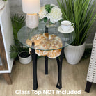 Extra Plus Quality Brazilian Citrine Geode Side Table, 48.5 lbs, 24" tall on a metal base #1392-0010 by Brazil Gems - Brazil GemsBrazil GemsExtra Plus Quality Brazilian Citrine Geode Side Table, 48.5 lbs, 24" tall on a metal base #1392-0010 by Brazil GemsTables: Side1392-0010