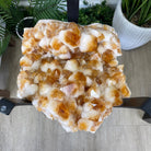 Extra Plus Quality Brazilian Citrine Geode Side Table, 48.5 lbs, 24" tall on a metal base #1392-0010 by Brazil Gems - Brazil GemsBrazil GemsExtra Plus Quality Brazilian Citrine Geode Side Table, 48.5 lbs, 24" tall on a metal base #1392-0010 by Brazil GemsTables: Side1392-0010