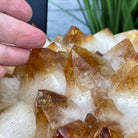 Extra Plus Quality Brazilian Citrine Geode Side Table, 48.5 lbs, 24" tall on a metal base #1392-0010 by Brazil Gems - Brazil GemsBrazil GemsExtra Plus Quality Brazilian Citrine Geode Side Table, 48.5 lbs, 24" tall on a metal base #1392-0010 by Brazil GemsTables: Side1392-0010