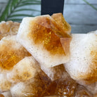 Extra Plus Quality Brazilian Citrine Geode Side Table, 48.5 lbs, 24" tall on a metal base #1392-0010 by Brazil Gems - Brazil GemsBrazil GemsExtra Plus Quality Brazilian Citrine Geode Side Table, 48.5 lbs, 24" tall on a metal base #1392-0010 by Brazil GemsTables: Side1392-0010