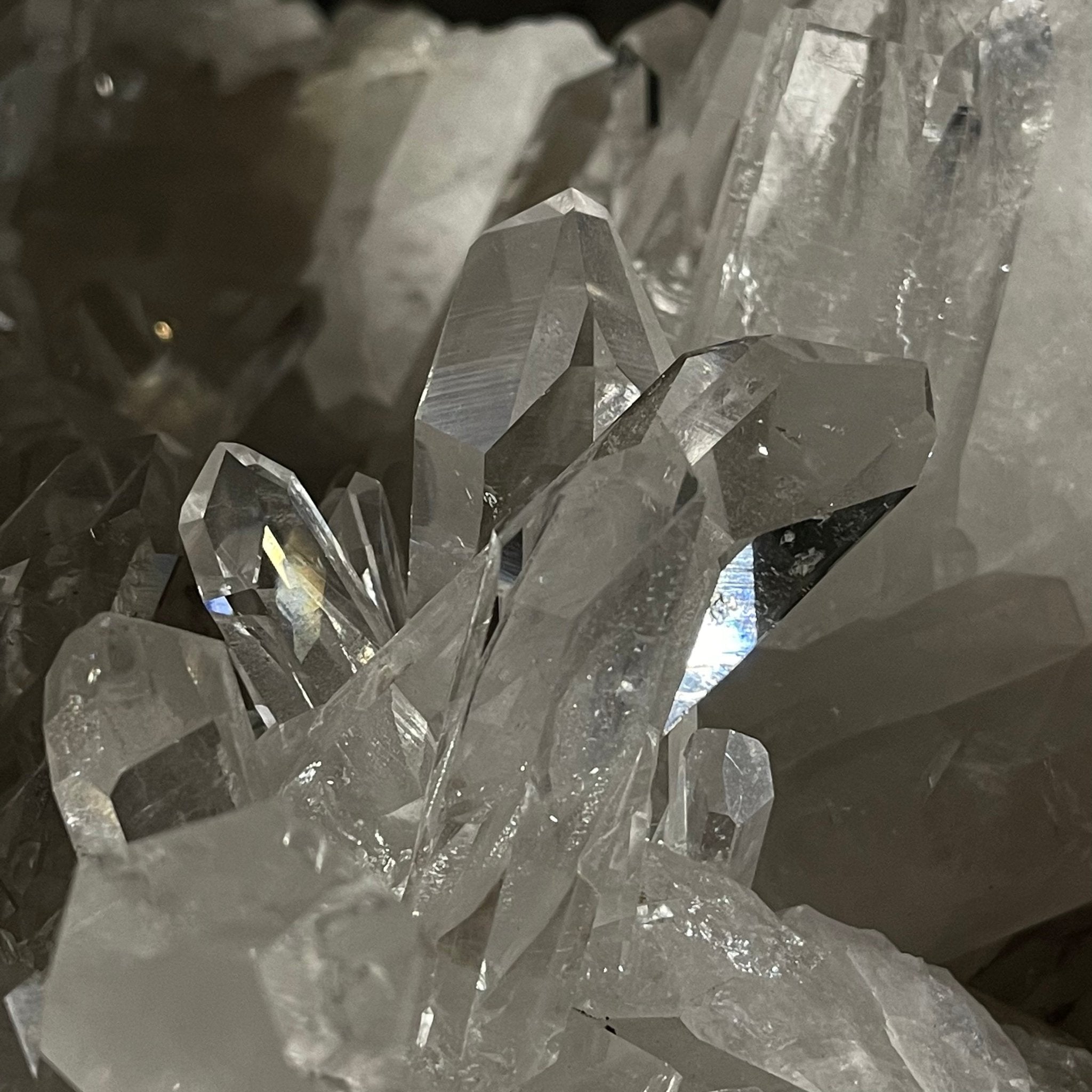 Extra Plus Quality Brazilian Clear Quartz Coffee Table, 64.4 lbs & 16" tall #1389-0006 by Brazil Gems - Brazil GemsBrazil GemsExtra Plus Quality Brazilian Clear Quartz Coffee Table, 64.4 lbs & 16" tall #1389-0006 by Brazil GemsTables: Coffee1389-0006