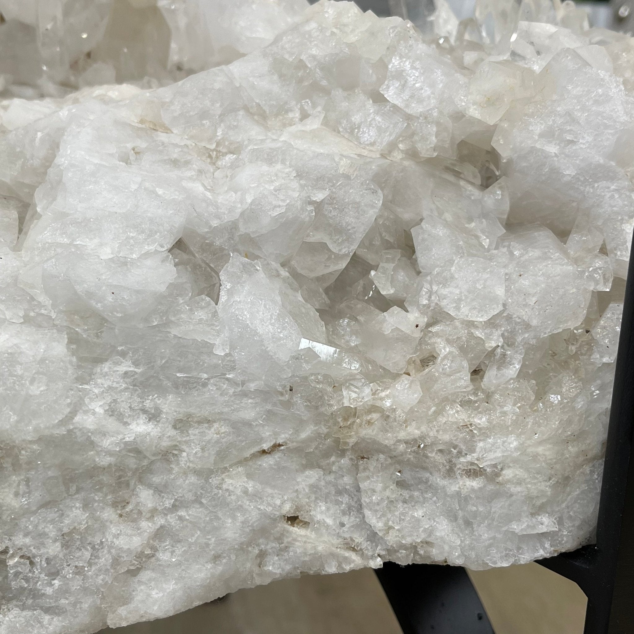 Extra Plus Quality Brazilian Clear Quartz Coffee Table, 64.4 lbs & 16" tall #1389-0006 by Brazil Gems - Brazil GemsBrazil GemsExtra Plus Quality Brazilian Clear Quartz Coffee Table, 64.4 lbs & 16" tall #1389-0006 by Brazil GemsTables: Coffee1389-0006