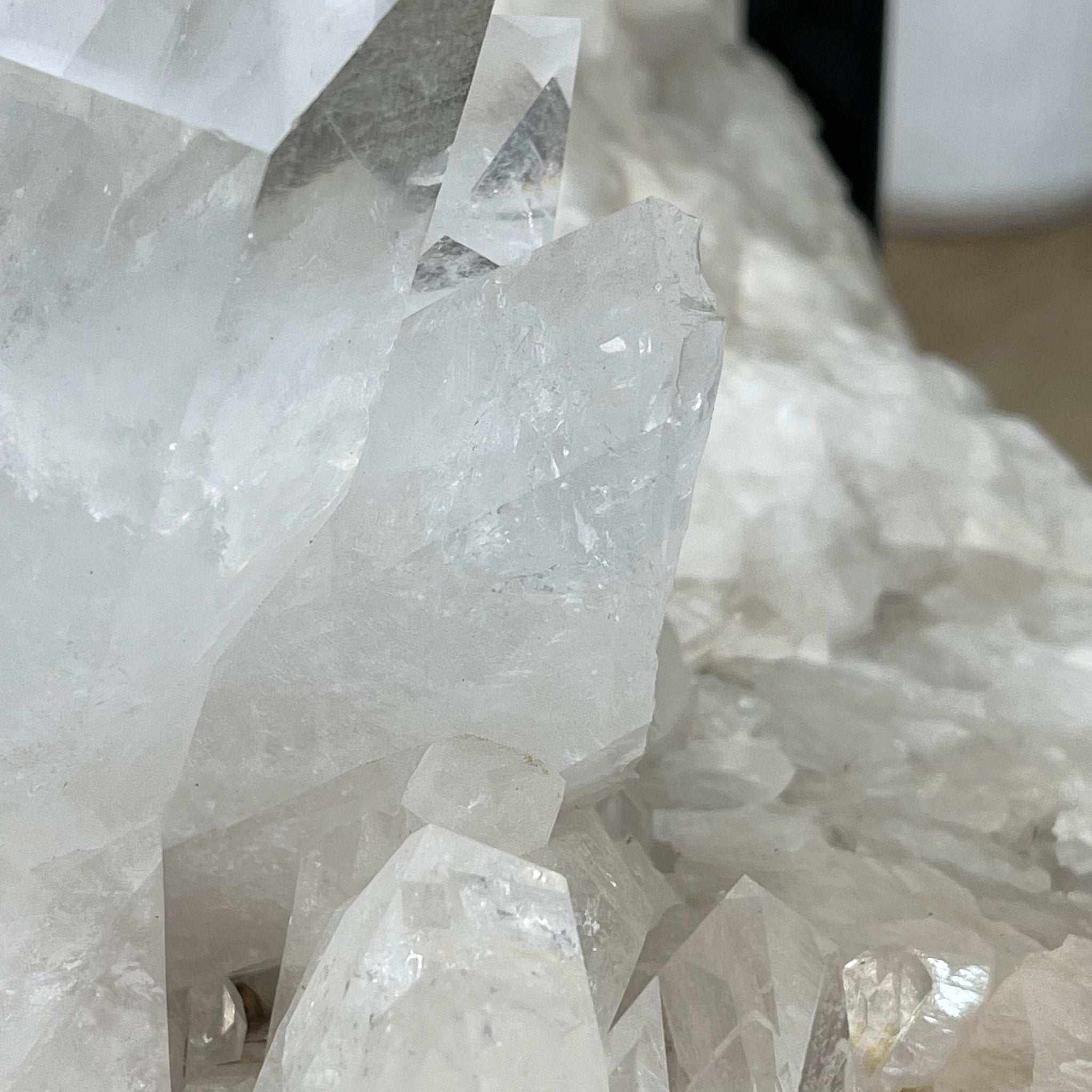 Extra Plus Quality Brazilian Clear Quartz Coffee Table, 64.4 lbs & 16" tall #1389-0006 by Brazil Gems - Brazil GemsBrazil GemsExtra Plus Quality Brazilian Clear Quartz Coffee Table, 64.4 lbs & 16" tall #1389-0006 by Brazil GemsTables: Coffee1389-0006