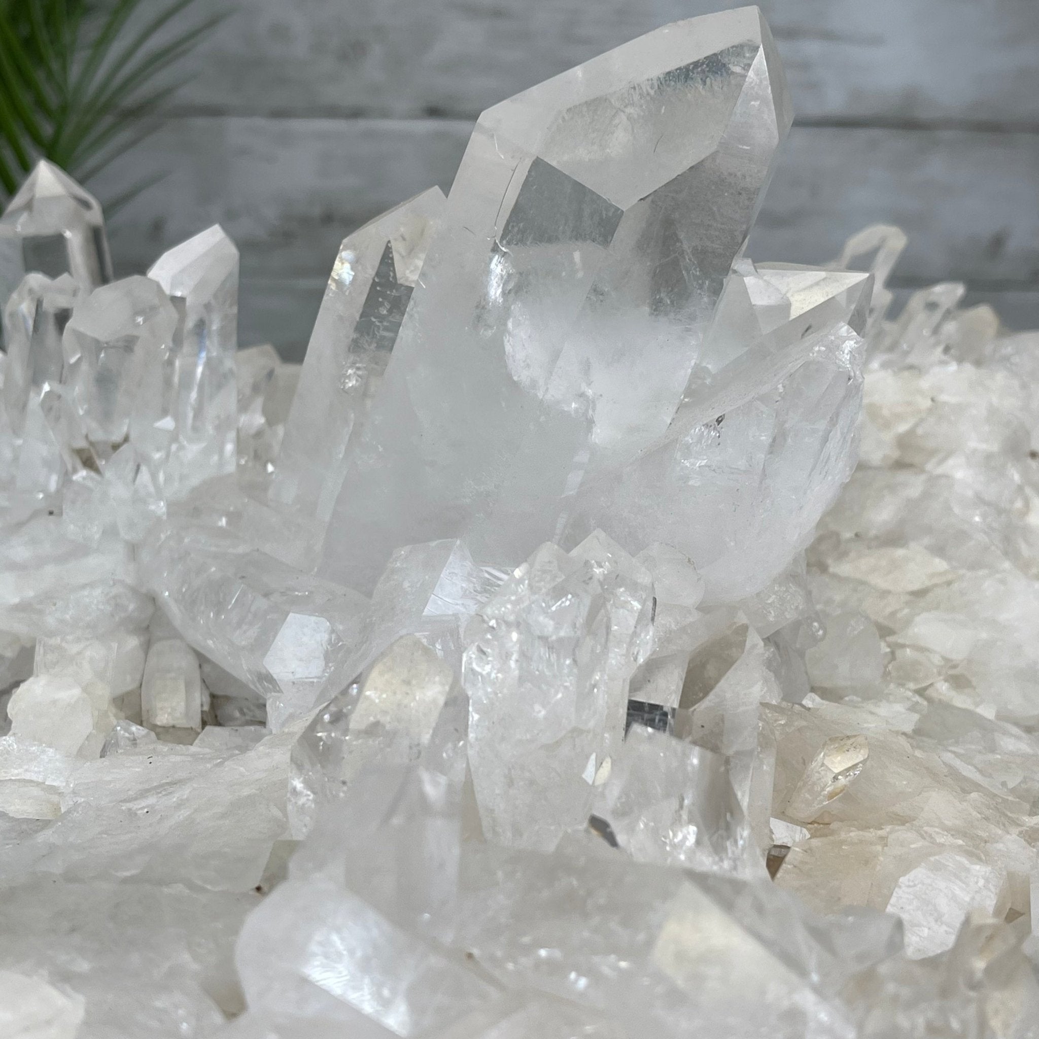 Extra Plus Quality Brazilian Clear Quartz Coffee Table, 64.4 lbs & 16" tall #1389-0006 by Brazil Gems - Brazil GemsBrazil GemsExtra Plus Quality Brazilian Clear Quartz Coffee Table, 64.4 lbs & 16" tall #1389-0006 by Brazil GemsTables: Coffee1389-0006