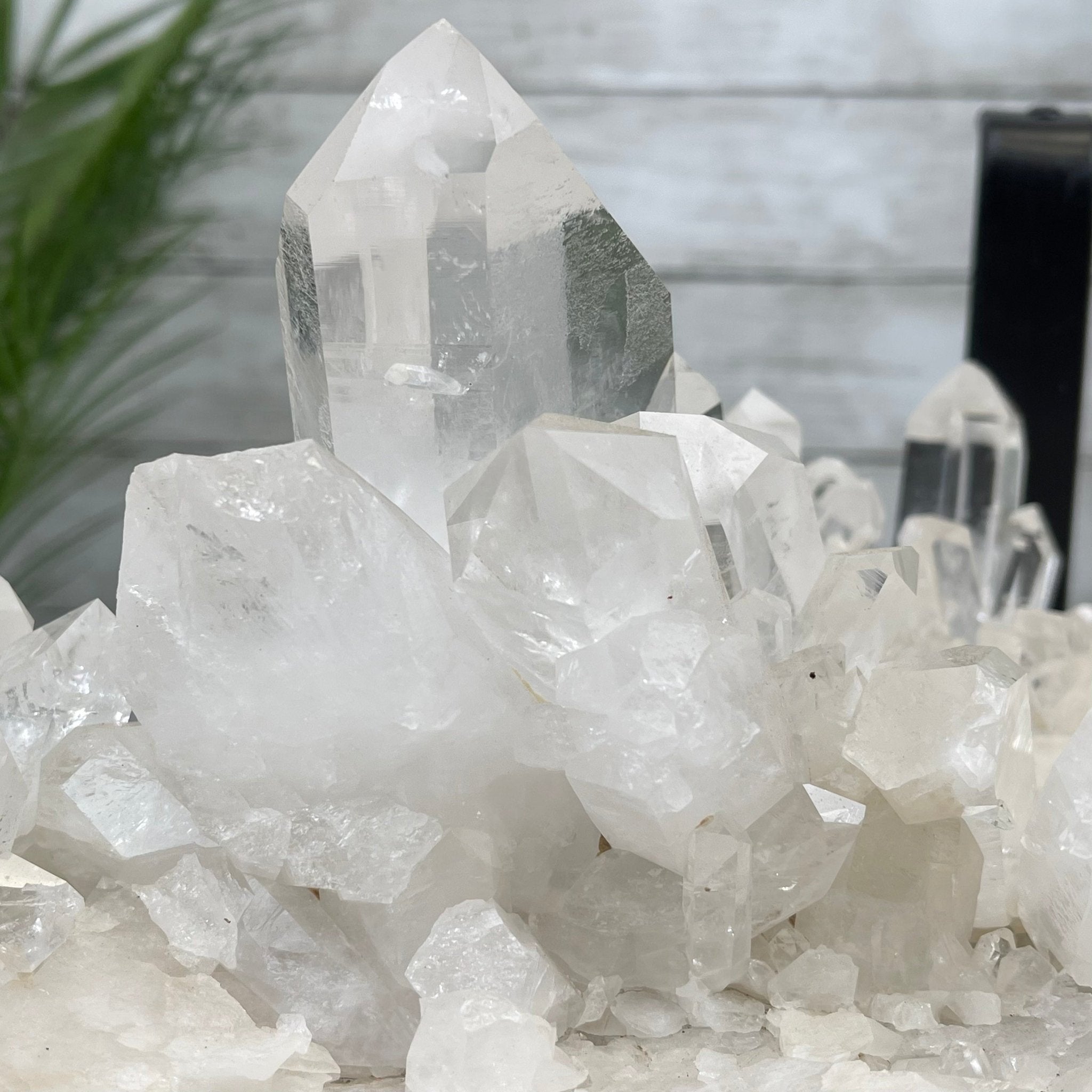 Extra Plus Quality Brazilian Clear Quartz Coffee Table, 64.4 lbs & 16" tall #1389-0006 by Brazil Gems - Brazil GemsBrazil GemsExtra Plus Quality Brazilian Clear Quartz Coffee Table, 64.4 lbs & 16" tall #1389-0006 by Brazil GemsTables: Coffee1389-0006