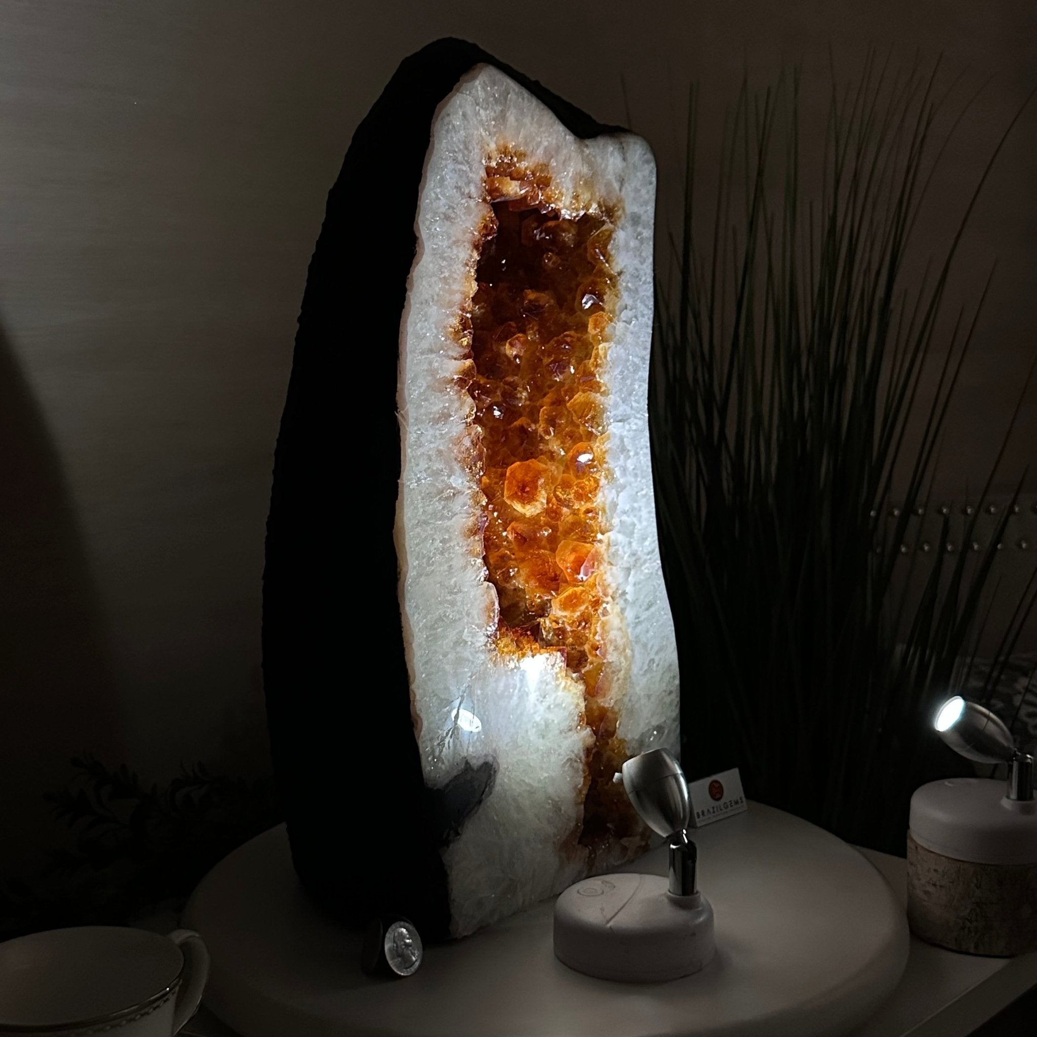 Extra Plus Quality Citrine Cathedral, 45.3 lbs & 17.4" Tall 5603 - 0398 - Brazil GemsBrazil GemsExtra Plus Quality Citrine Cathedral, 45.3 lbs & 17.4" Tall 5603 - 0398Cathedrals5603 - 0398