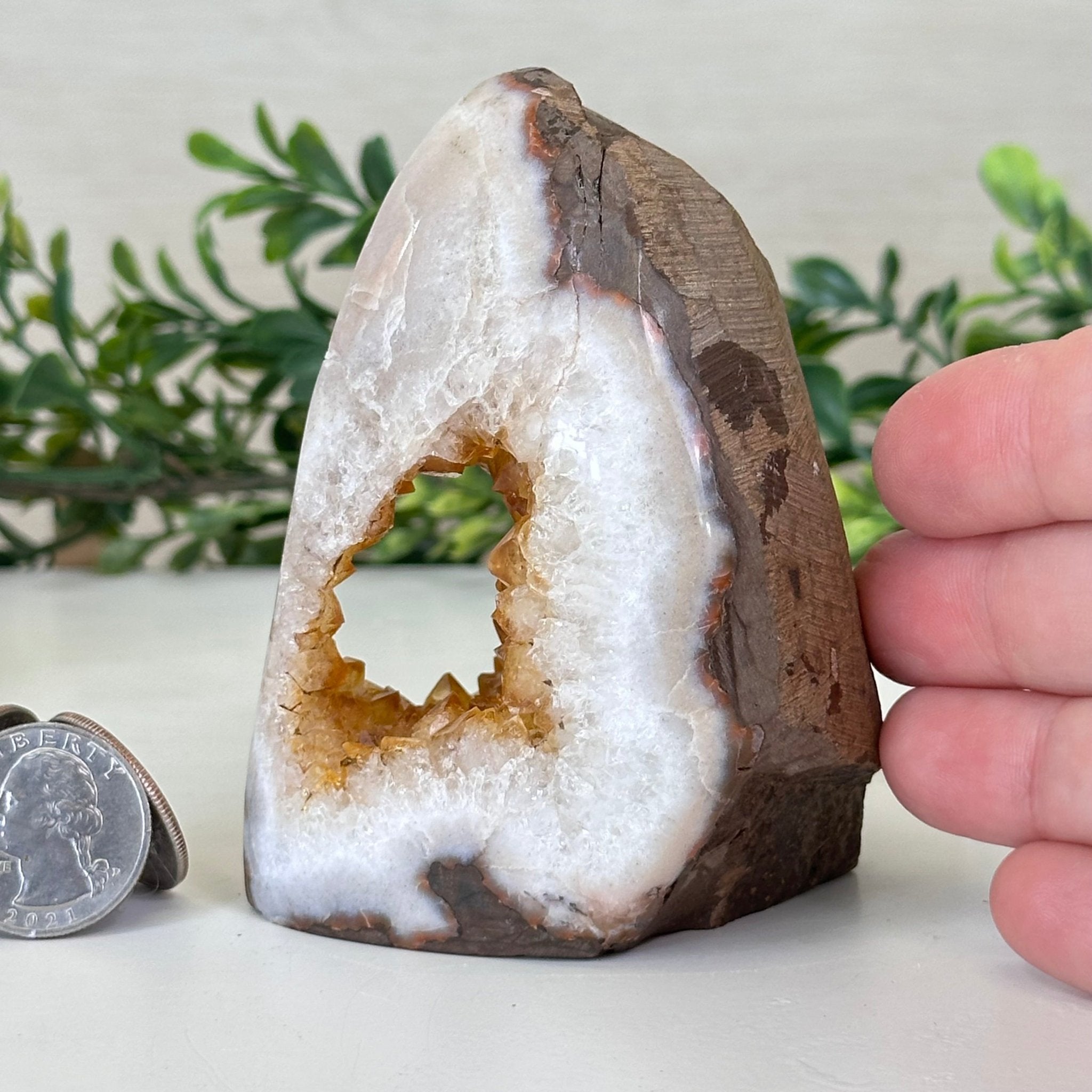 Extra Plus Quality Citrine Cluster w/ flat base, 3.8" Tall 5612 - 0198 - Brazil GemsBrazil GemsExtra Plus Quality Citrine Cluster w/ flat base, 3.8" Tall 5612 - 0198Small Clusters with Flat Bases5612 - 0198