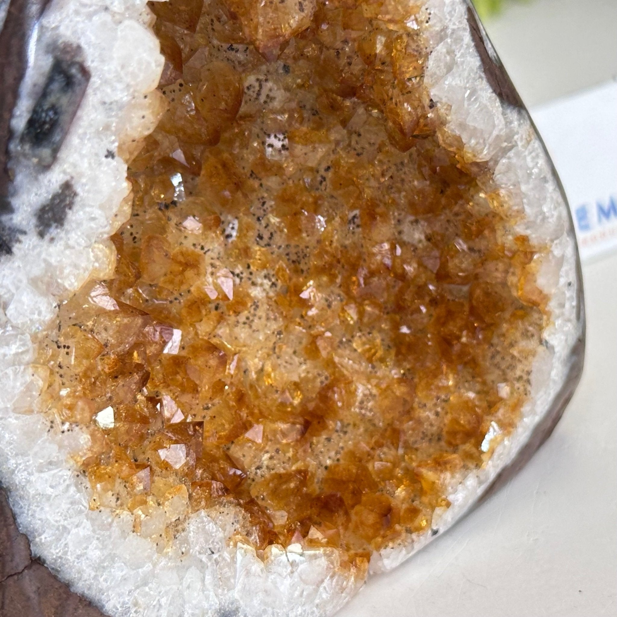 Extra Plus Quality Citrine Cluster w/ flat base, 3.9" Tall 5612 - 0206 - Brazil GemsBrazil GemsExtra Plus Quality Citrine Cluster w/ flat base, 3.9" Tall 5612 - 0206Small Clusters with Flat Bases5612 - 0206