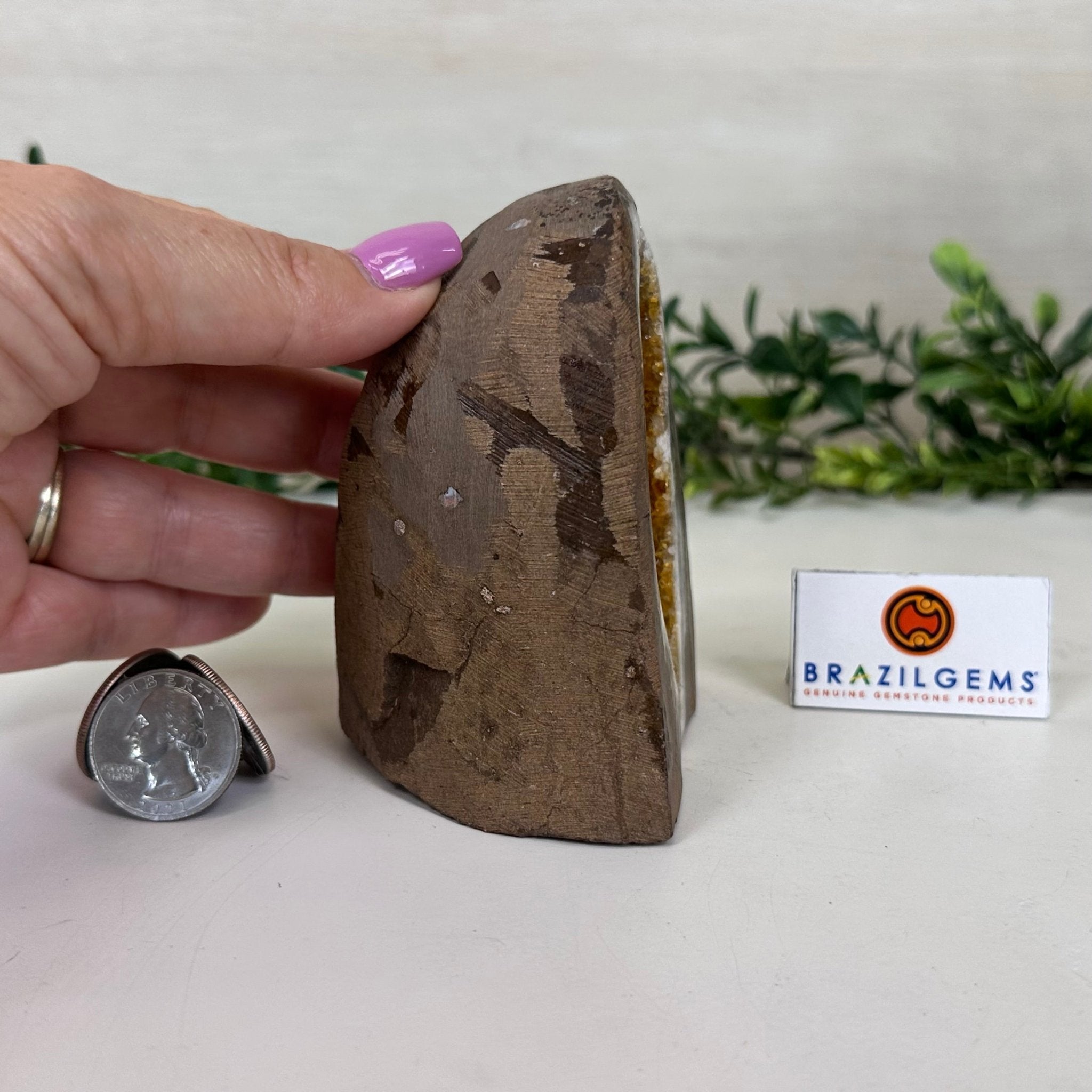 Extra Plus Quality Citrine Cluster w/ flat base, 3.9" Tall 5612 - 0207 - Brazil GemsBrazil GemsExtra Plus Quality Citrine Cluster w/ flat base, 3.9" Tall 5612 - 0207Small Clusters with Flat Bases5612 - 0207