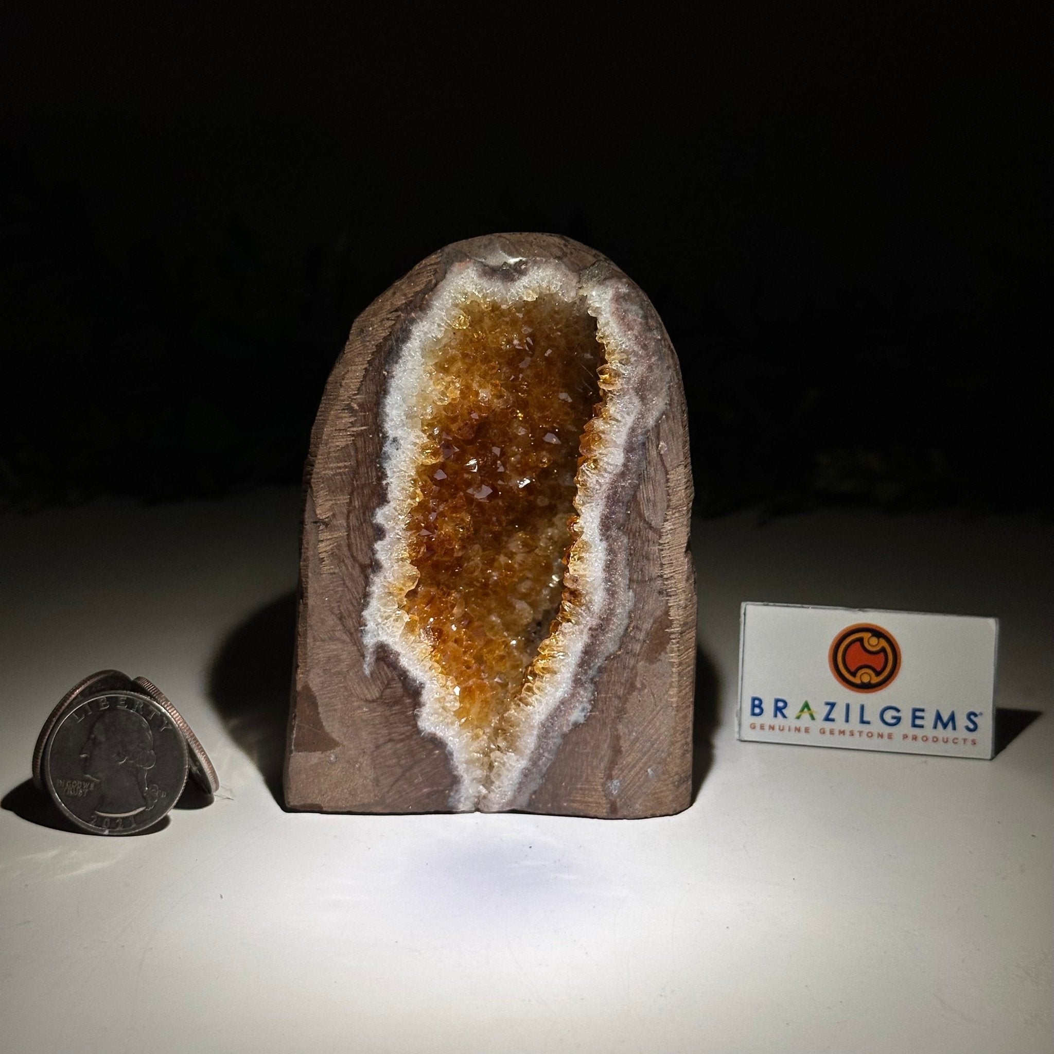 Extra Plus Quality Citrine Cluster w/ flat base, 3.9" Tall 5612 - 0207 - Brazil GemsBrazil GemsExtra Plus Quality Citrine Cluster w/ flat base, 3.9" Tall 5612 - 0207Small Clusters with Flat Bases5612 - 0207