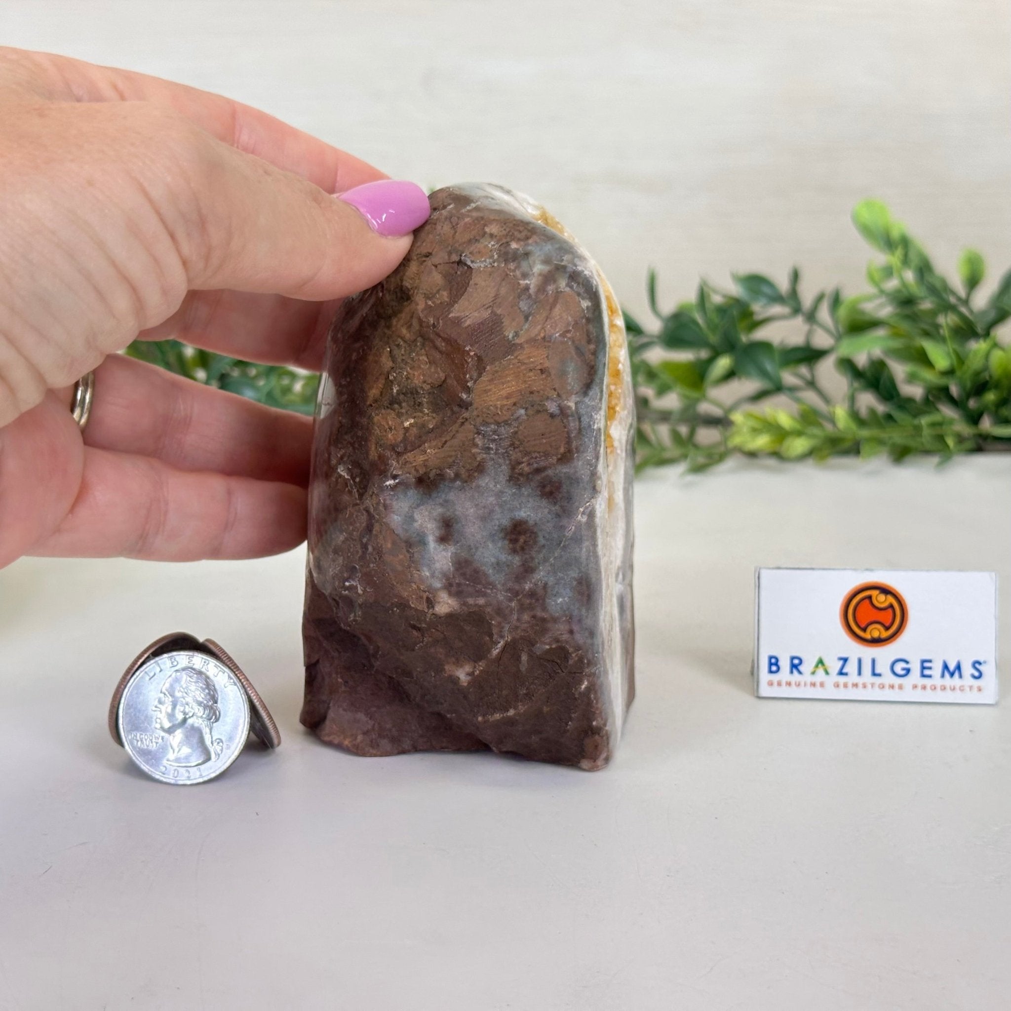 Extra Plus Quality Citrine Cluster w/ flat base, 4" Tall 5612 - 0219 - Brazil GemsBrazil GemsExtra Plus Quality Citrine Cluster w/ flat base, 4" Tall 5612 - 0219Small Clusters with Flat Bases5612 - 0219