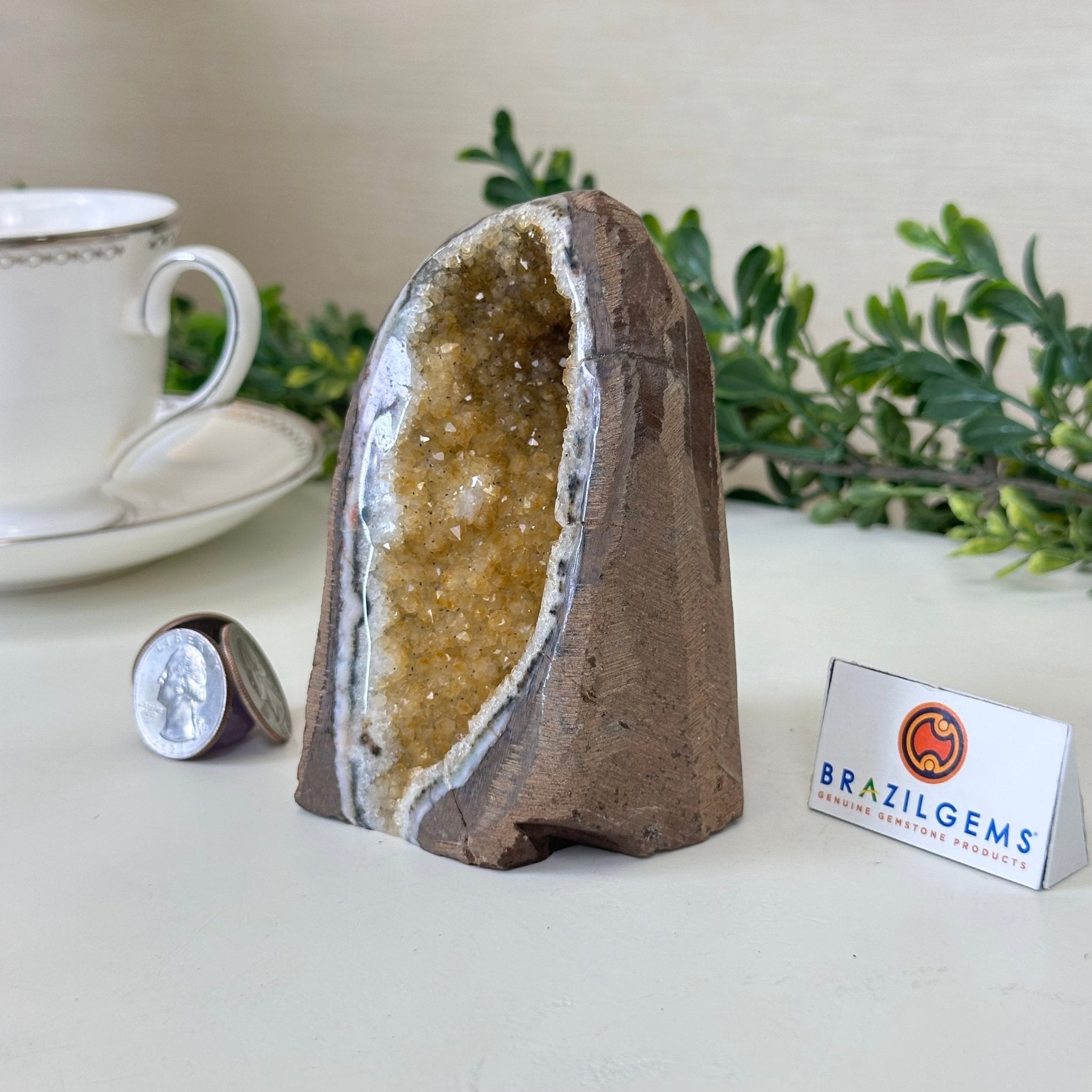 Extra Plus Quality Citrine Cluster w/ flat base, 4.1" Tall 5612 - 0212 - Brazil GemsBrazil GemsExtra Plus Quality Citrine Cluster w/ flat base, 4.1" Tall 5612 - 0212Small Clusters with Flat Bases5612 - 0212