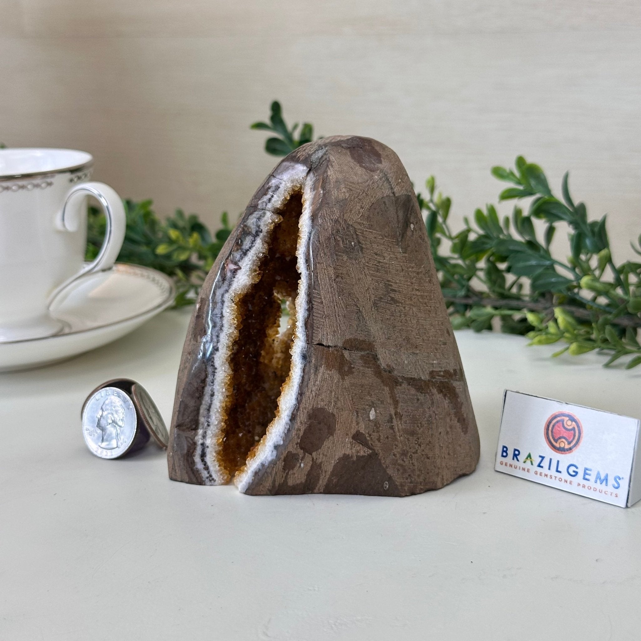 Extra Plus Quality Citrine Cluster w/ flat base, 4.2" Tall 5612 - 0226 - Brazil GemsBrazil GemsExtra Plus Quality Citrine Cluster w/ flat base, 4.2" Tall 5612 - 0226Small Clusters with Flat Bases5612 - 0226