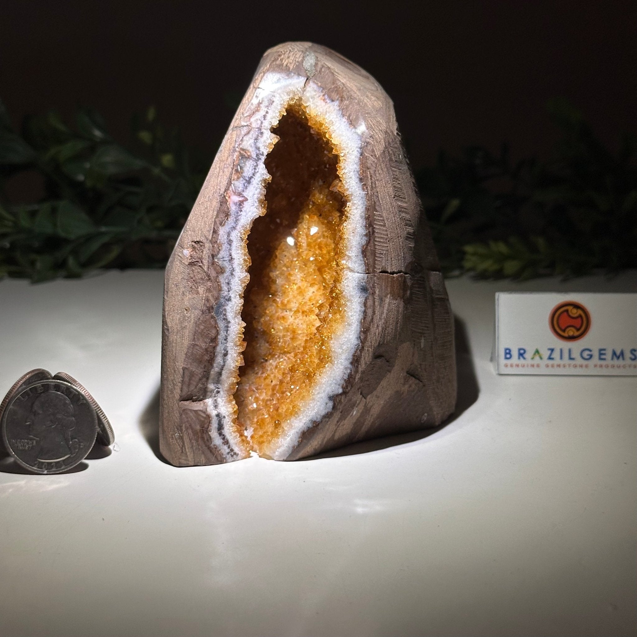 Extra Plus Quality Citrine Cluster w/ flat base, 4.2" Tall 5612 - 0226 - Brazil GemsBrazil GemsExtra Plus Quality Citrine Cluster w/ flat base, 4.2" Tall 5612 - 0226Small Clusters with Flat Bases5612 - 0226