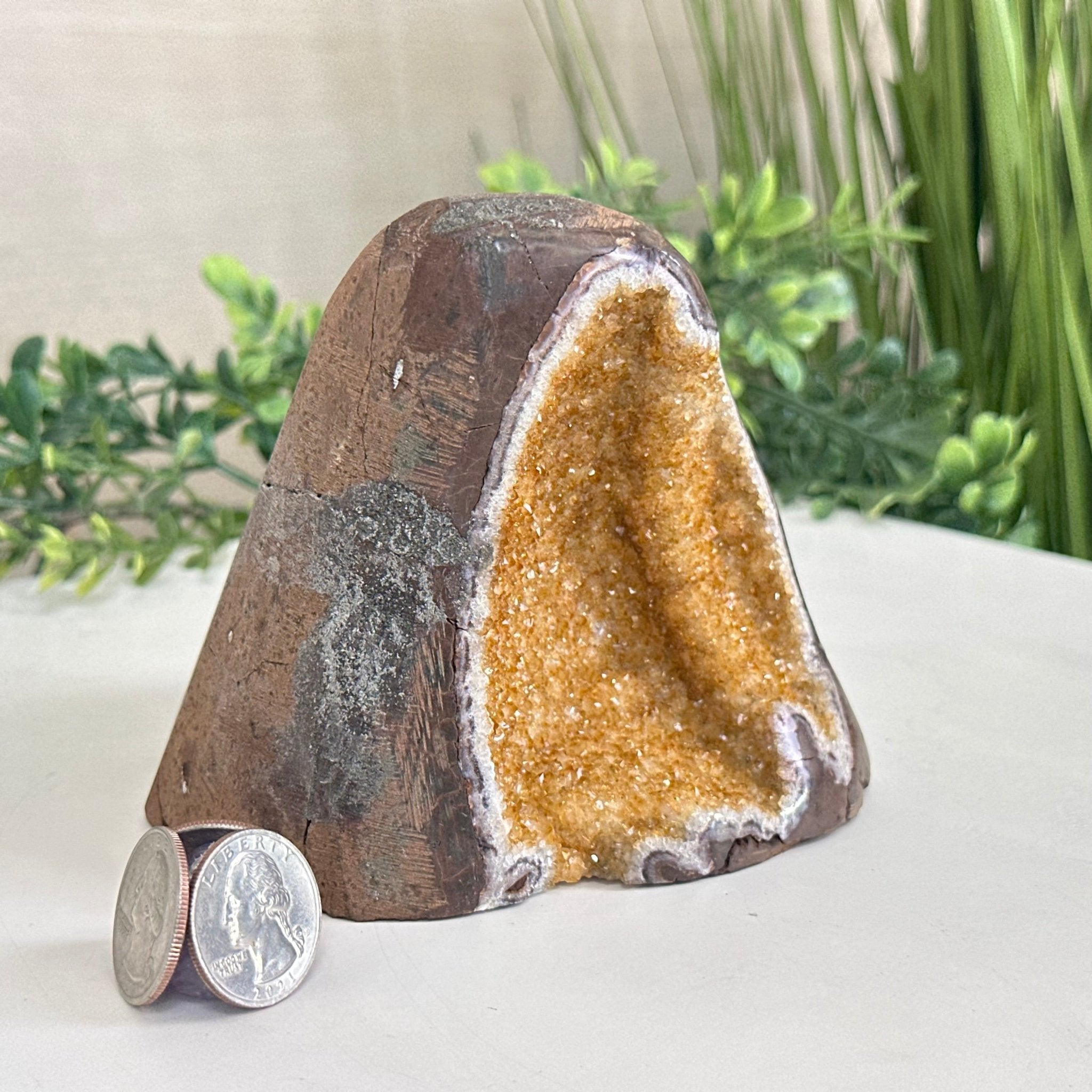 Extra Plus Quality Citrine Cluster w/ flat base, 4.2" Tall 5612 - 0240 - Brazil GemsBrazil GemsExtra Plus Quality Citrine Cluster w/ flat base, 4.2" Tall 5612 - 0240Small Clusters with Flat Bases5612 - 0240