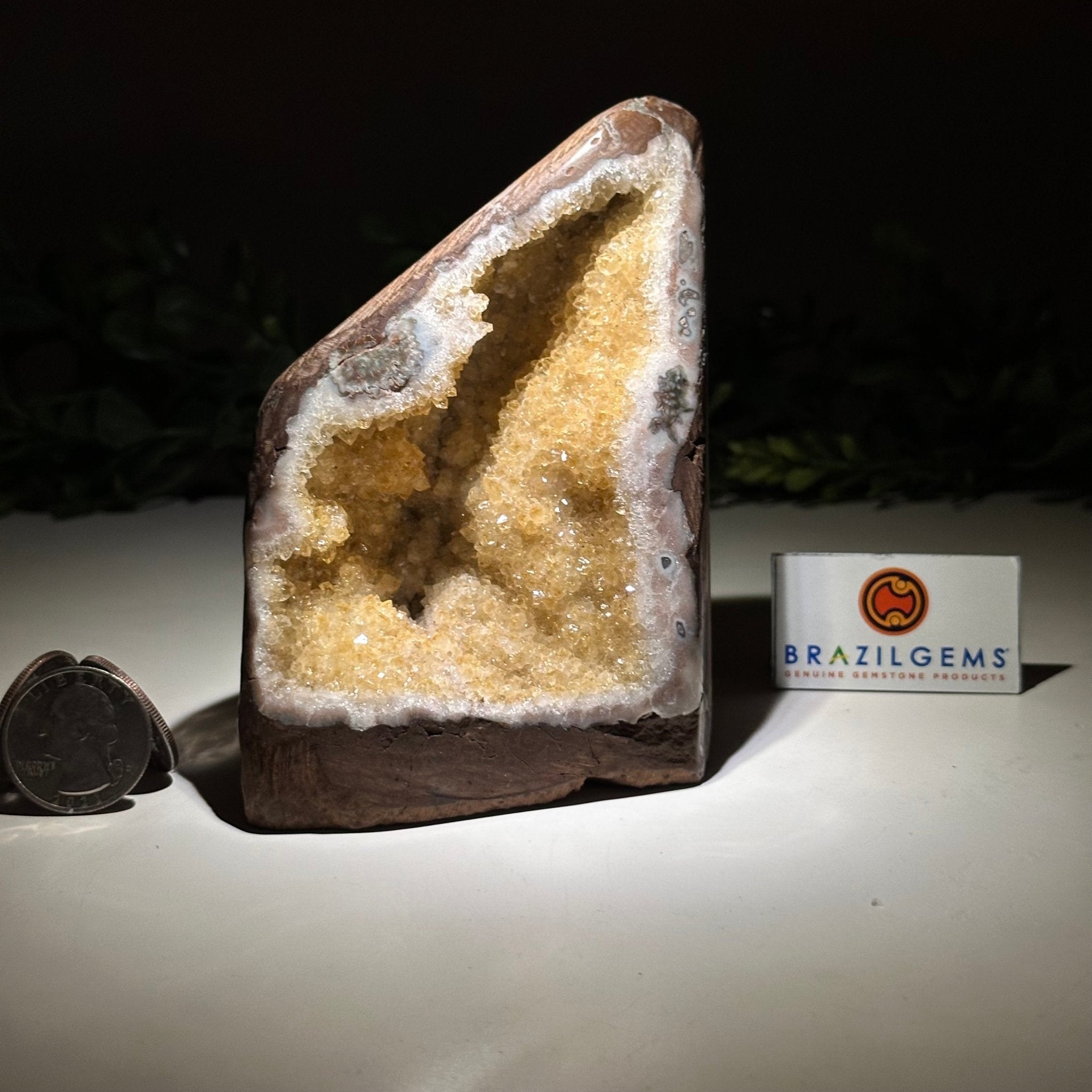 Extra Plus Quality Citrine Cluster w/ flat base, 4.5" Tall 5612 - 0221 - Brazil GemsBrazil GemsExtra Plus Quality Citrine Cluster w/ flat base, 4.5" Tall 5612 - 0221Small Clusters with Flat Bases5612 - 0221