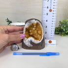 Extra Plus Quality Citrine Cluster w/ flat base, 4.5" Tall 5612 - 0230 - Brazil GemsBrazil GemsExtra Plus Quality Citrine Cluster w/ flat base, 4.5" Tall 5612 - 0230Small Clusters with Flat Bases5612 - 0230