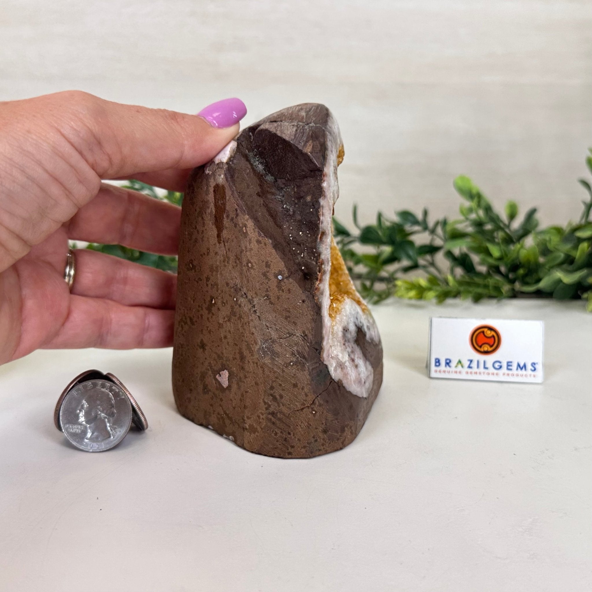 Extra Plus Quality Citrine Cluster w/ flat base, 4.5" Tall 5612 - 0230 - Brazil GemsBrazil GemsExtra Plus Quality Citrine Cluster w/ flat base, 4.5" Tall 5612 - 0230Small Clusters with Flat Bases5612 - 0230