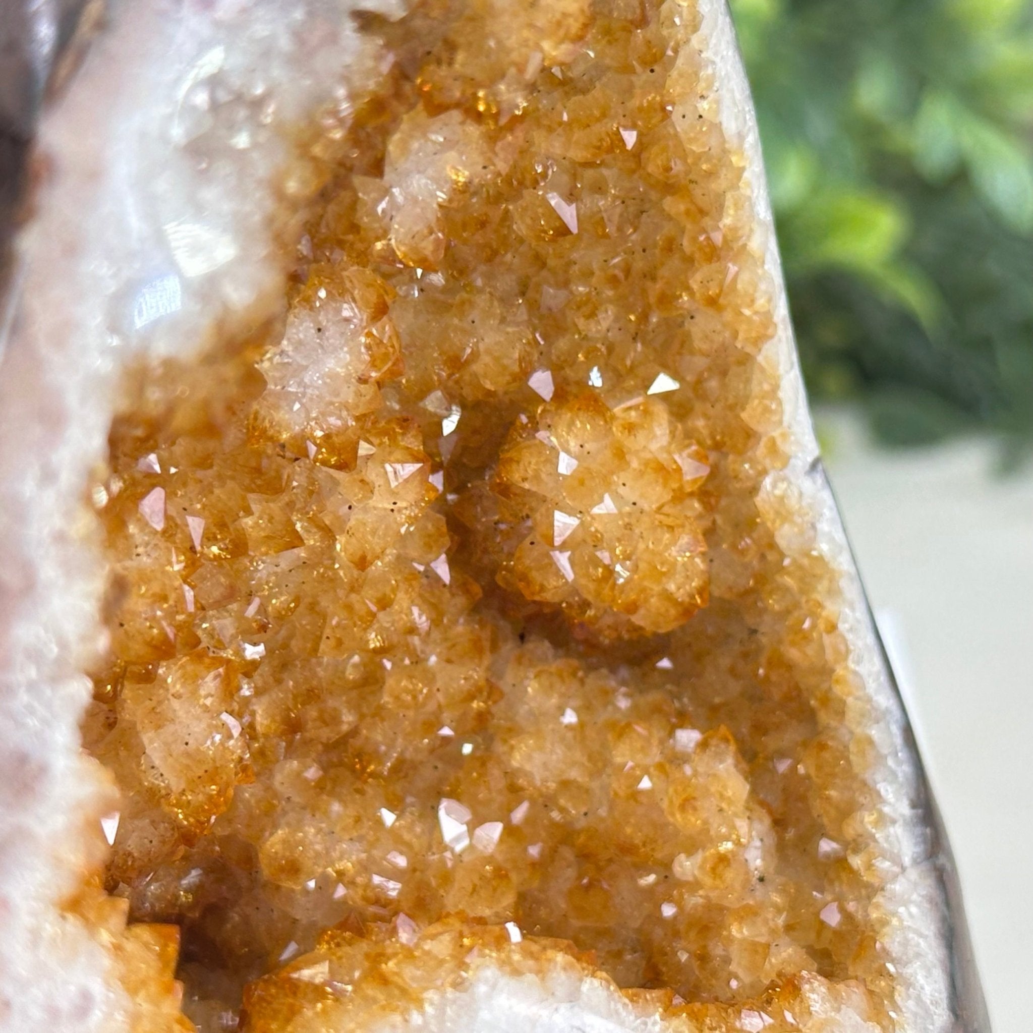 Extra Plus Quality Citrine Cluster w/ flat base, 4.5" Tall 5612 - 0230 - Brazil GemsBrazil GemsExtra Plus Quality Citrine Cluster w/ flat base, 4.5" Tall 5612 - 0230Small Clusters with Flat Bases5612 - 0230