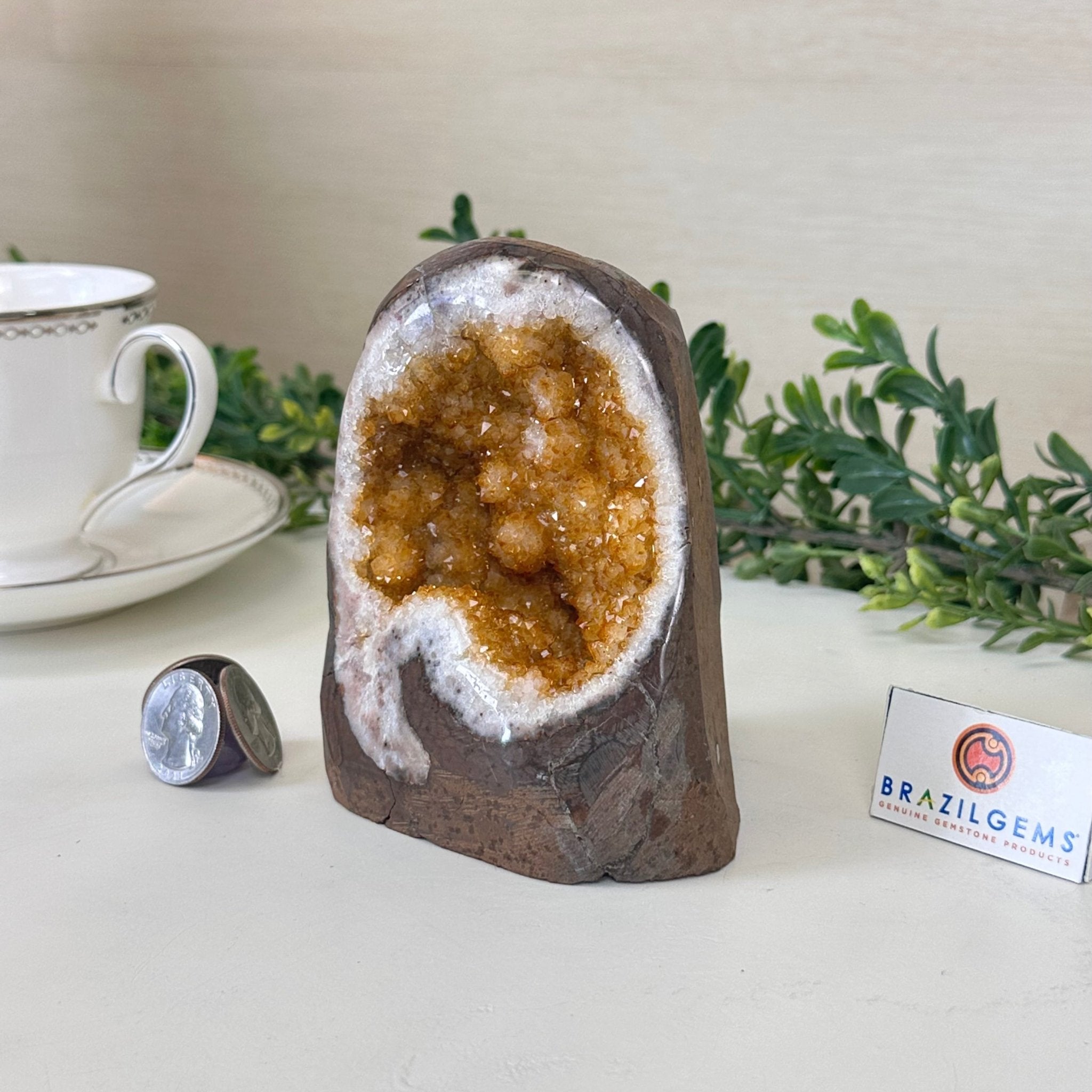 Extra Plus Quality Citrine Cluster w/ flat base, 4.5" Tall 5612 - 0230 - Brazil GemsBrazil GemsExtra Plus Quality Citrine Cluster w/ flat base, 4.5" Tall 5612 - 0230Small Clusters with Flat Bases5612 - 0230