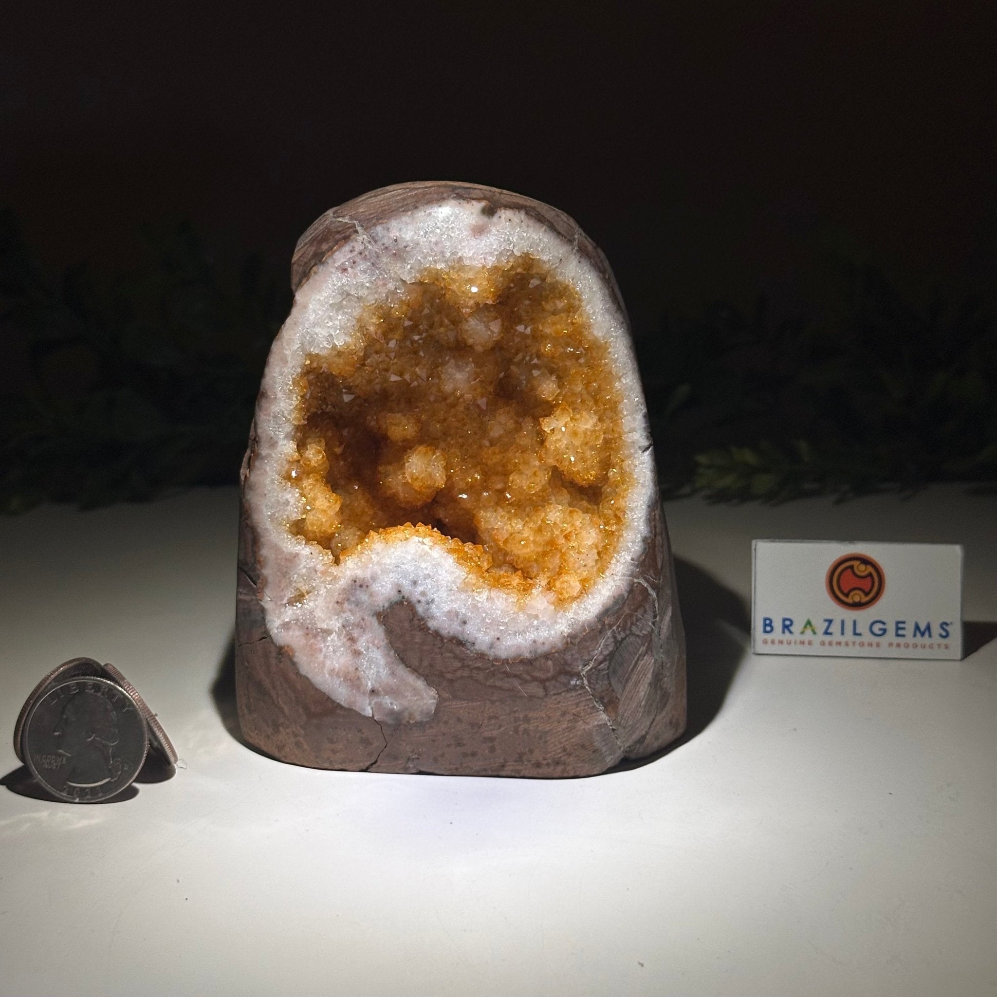 Extra Plus Quality Citrine Cluster w/ flat base, 4.5" Tall 5612 - 0230 - Brazil GemsBrazil GemsExtra Plus Quality Citrine Cluster w/ flat base, 4.5" Tall 5612 - 0230Small Clusters with Flat Bases5612 - 0230