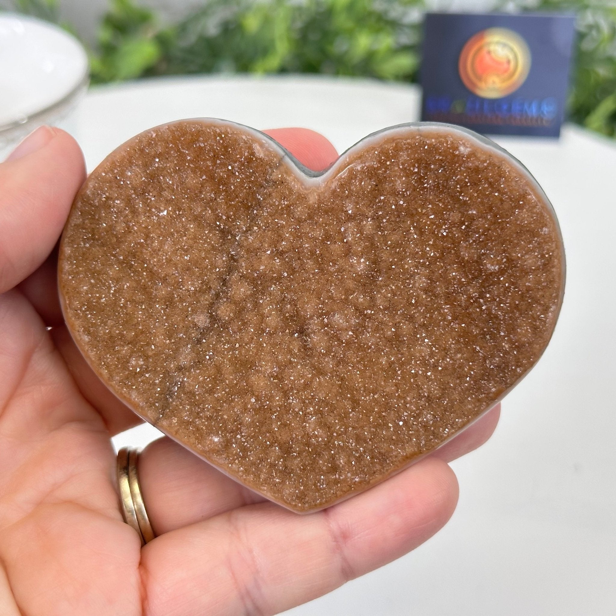 Extra Plus Quality Pink Amethyst Heart Geode on an Acrylic Stand, 0.37 lbs & 2.25" Tall #5462-0082 by Brazil Gems - Brazil GemsBrazil GemsExtra Plus Quality Pink Amethyst Heart Geode on an Acrylic Stand, 0.37 lbs & 2.25" Tall #5462-0082 by Brazil GemsHearts5462-0082