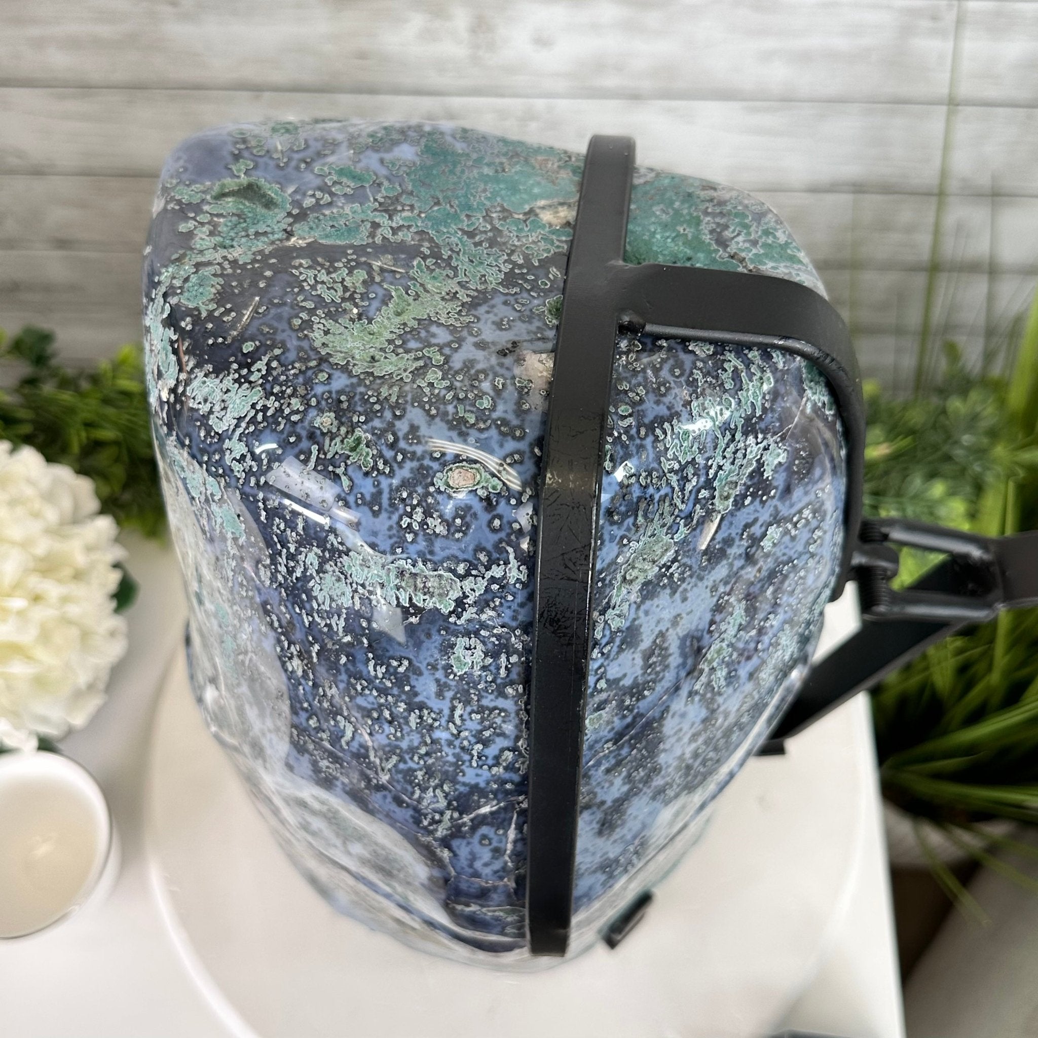 Extra Plus Quality Polished Amethyst "Jewelry Box", Clam Shell style Lid, 43.3 lbs & 19" tall, Model #5656-0013 by Brazil Gems - Brazil GemsBrazil GemsExtra Plus Quality Polished Amethyst "Jewelry Box", Clam Shell style Lid, 43.3 lbs & 19" tall, Model #5656-0013 by Brazil GemsGeode Jewelry Boxes5656-0013