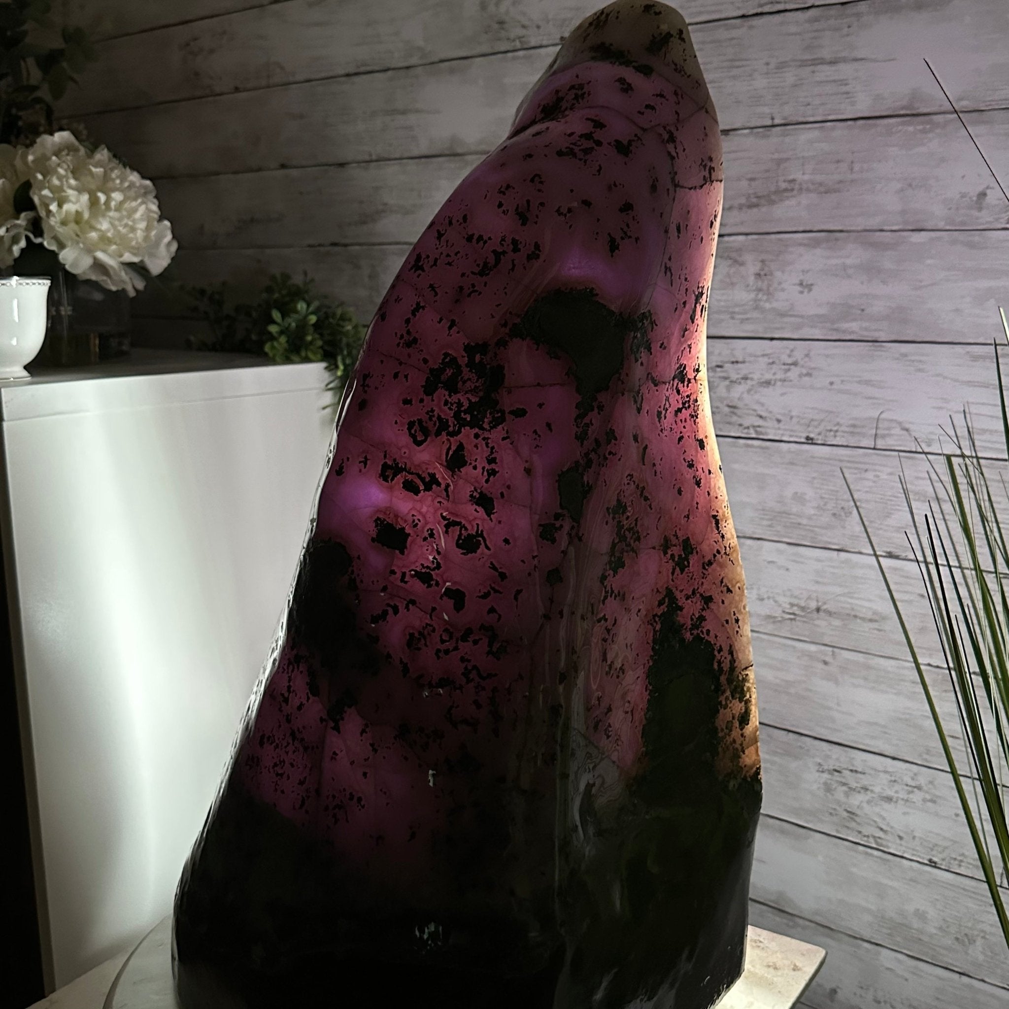 Extra Plus Quality Polished Brazilian Amethyst Cathedral, 103.7 lbs & 23" tall Model #5602-0061 by Brazil Gems - Brazil GemsBrazil GemsExtra Plus Quality Polished Brazilian Amethyst Cathedral, 103.7 lbs & 23" tall Model #5602-0061 by Brazil GemsPolished Cathedrals5602-0061